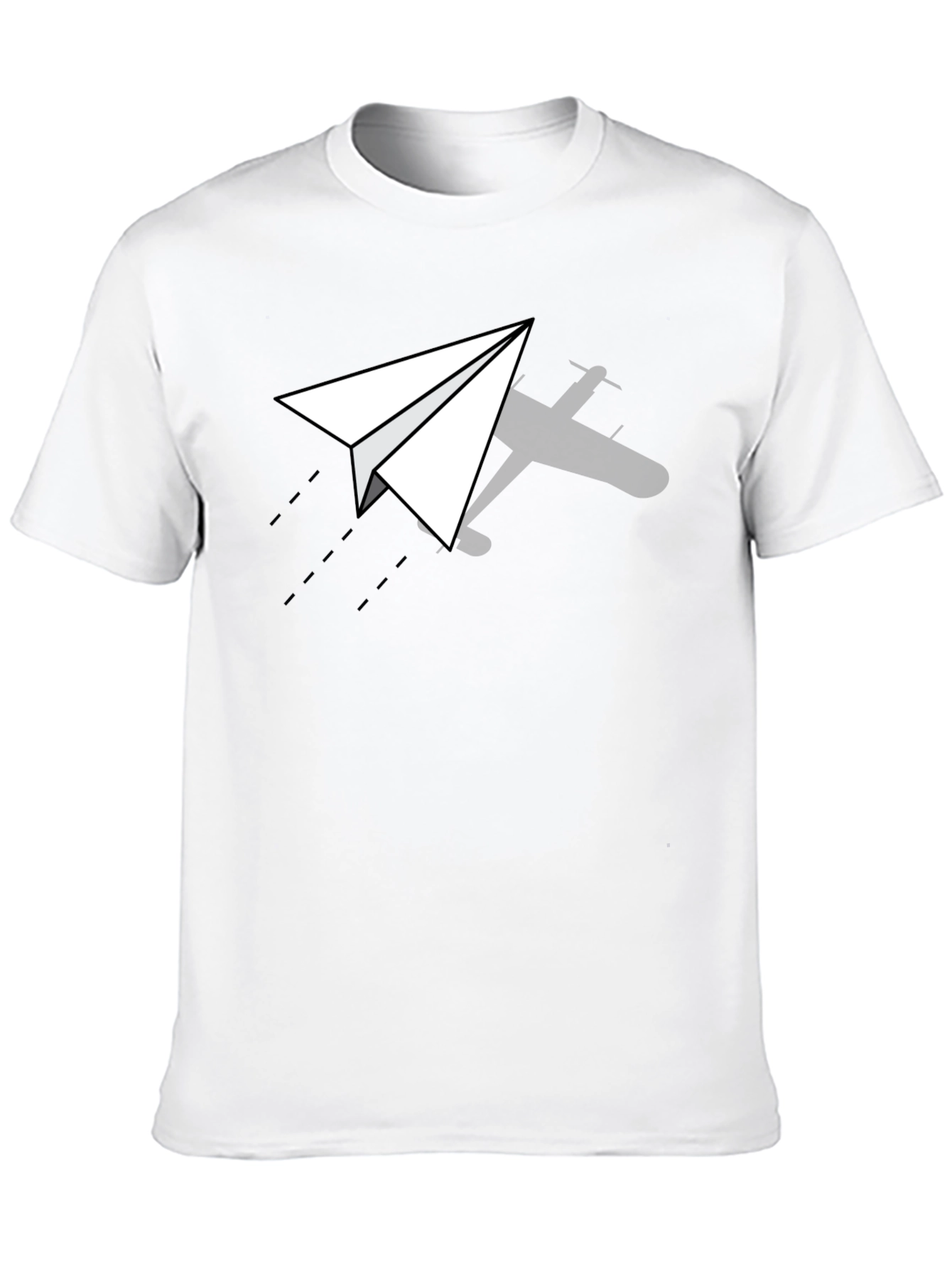 Paper Airplane Graphic Tee - Black T-Shirt