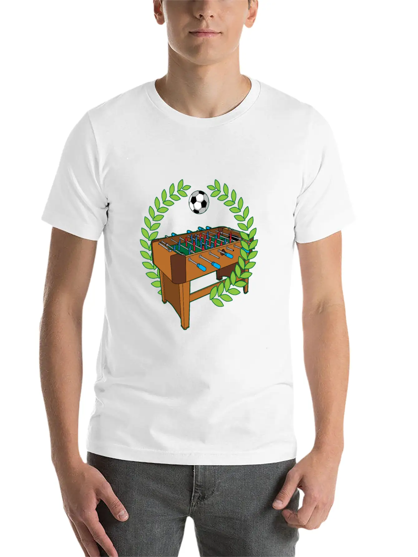 Table Football Pitch Foosball Humor Saying Unisex Casual T-Shirt – Clean Design For Daily Comfort