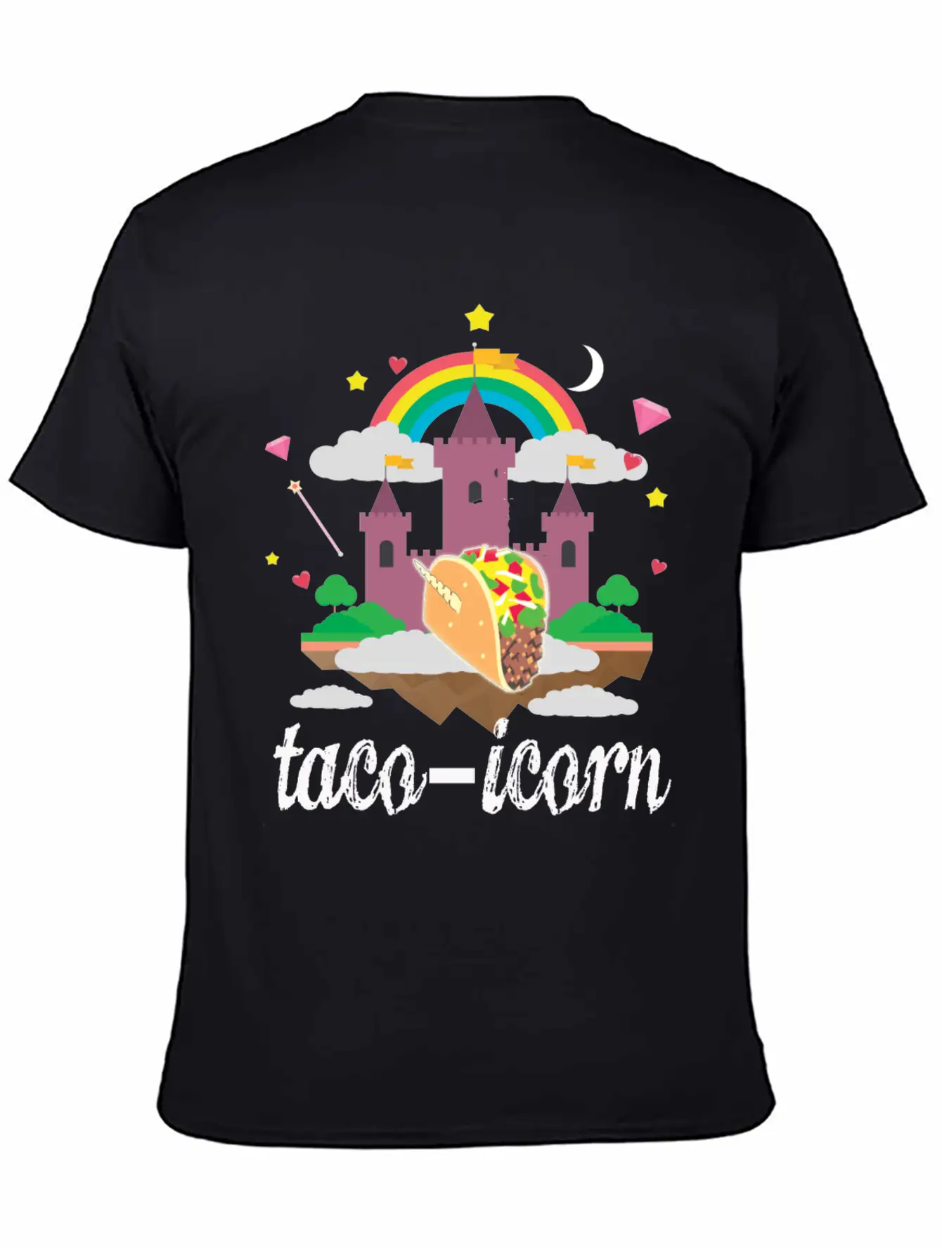 Taco Unicorn Horn In Magical Sky Castle Original Unisex Casual T-Shirt – Clean Design For Daily Comfort