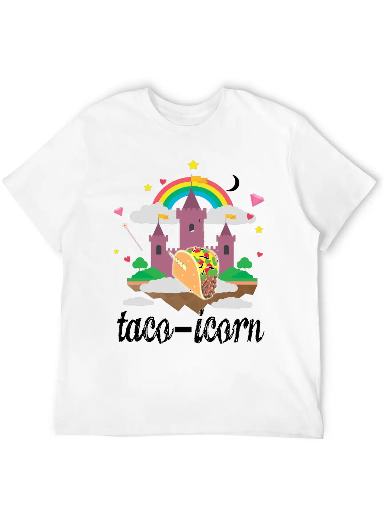 Taco Unicorn Horn In Magical Sky Castle Original Unisex Casual T-Shirt – Clean Design For Daily Comfort