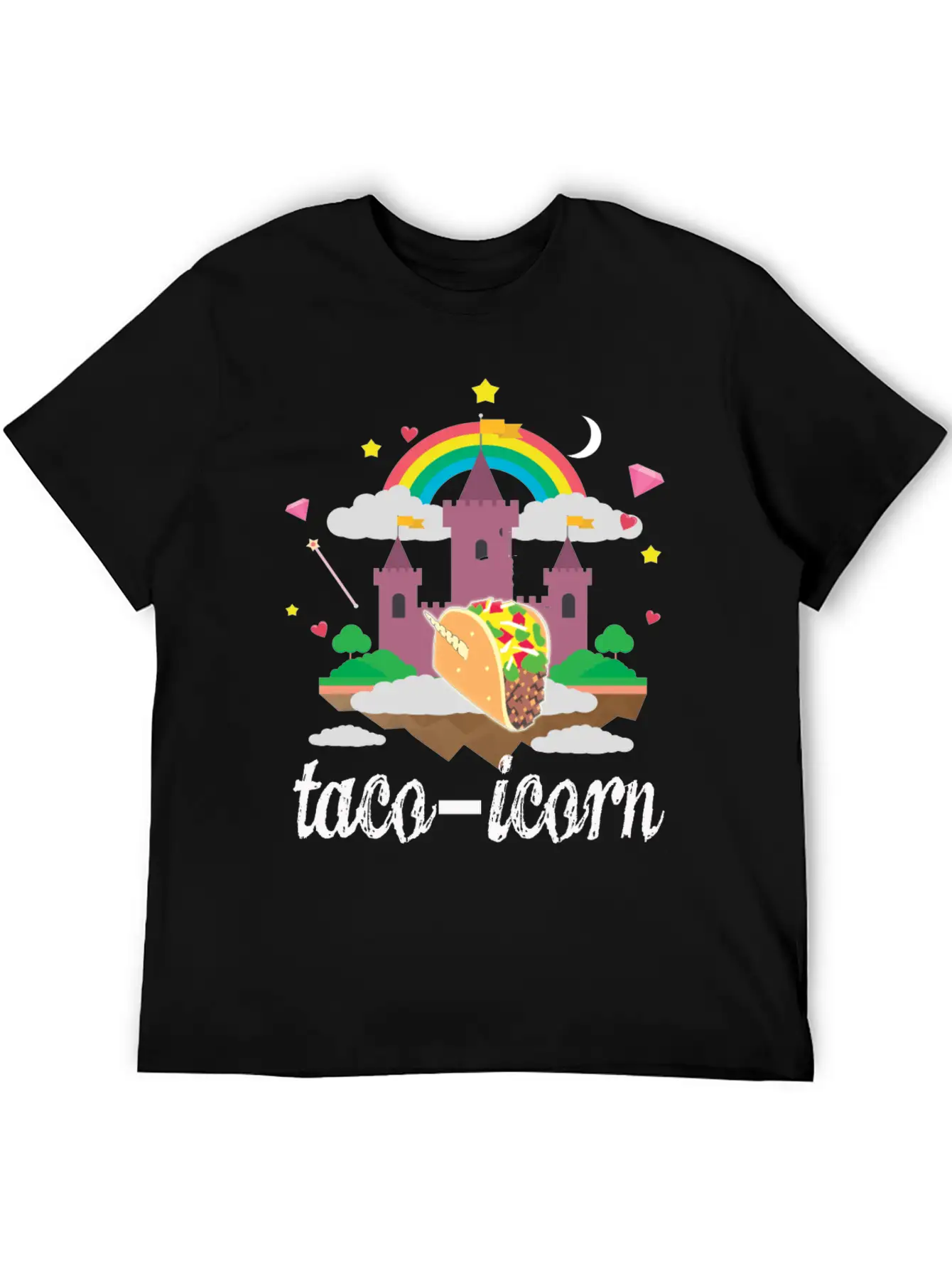 Taco Unicorn Horn In Magical Sky Castle Original Unisex Casual T-Shirt – Clean Design For Daily Comfort
