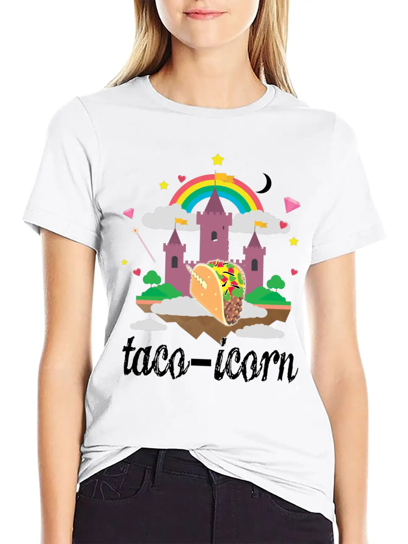 Taco Unicorn Horn In Magical Sky Castle Original Unisex Casual T-Shirt – Clean Design For Daily Comfort
