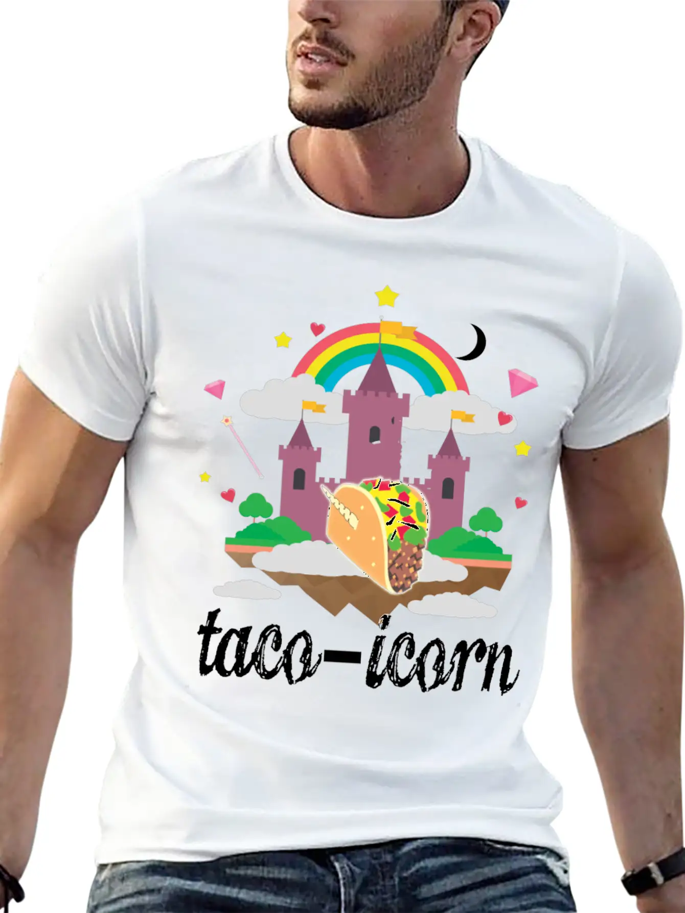 Taco Unicorn Horn In Magical Sky Castle Original Unisex Casual T-Shirt – Clean Design For Daily Comfort
