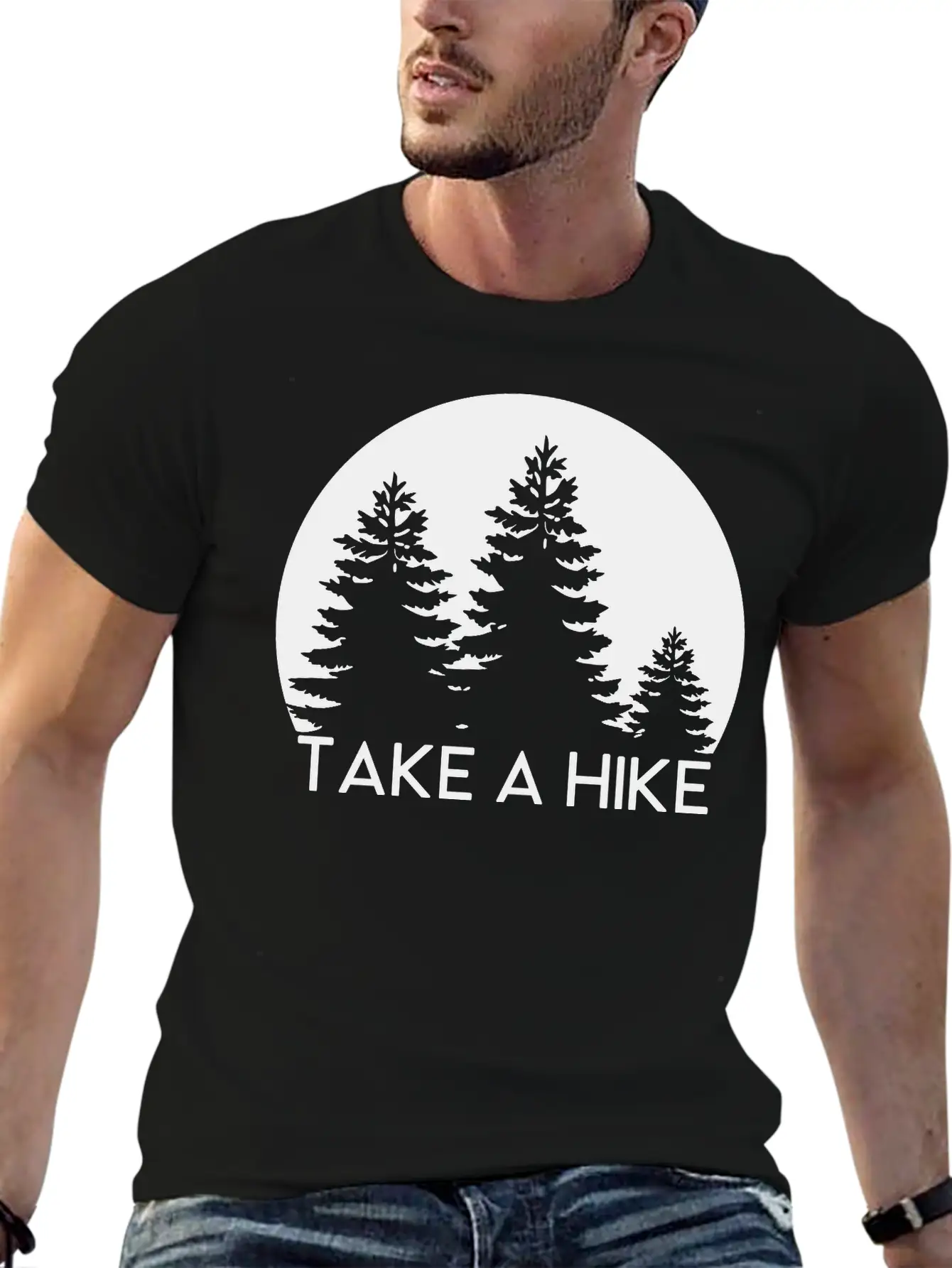 Take A Hike, Nature, Adventure, Explore, Hiking Basic Graphic T-Shirt – Daily Comfort In Soft Cotton