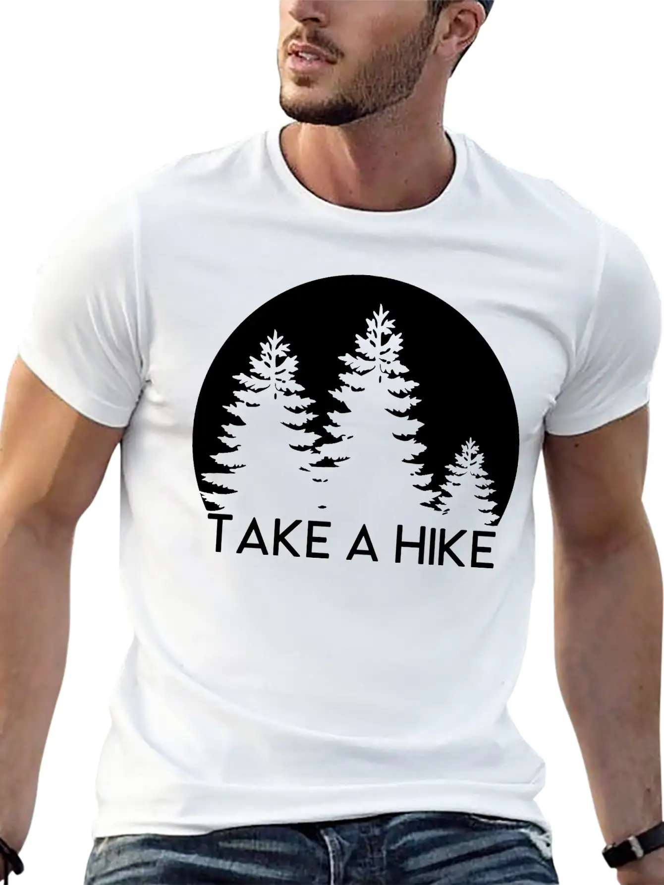 Take A Hike, Nature, Adventure, Explore, Hiking Basic Graphic T-Shirt – Daily Comfort In Soft Cotton