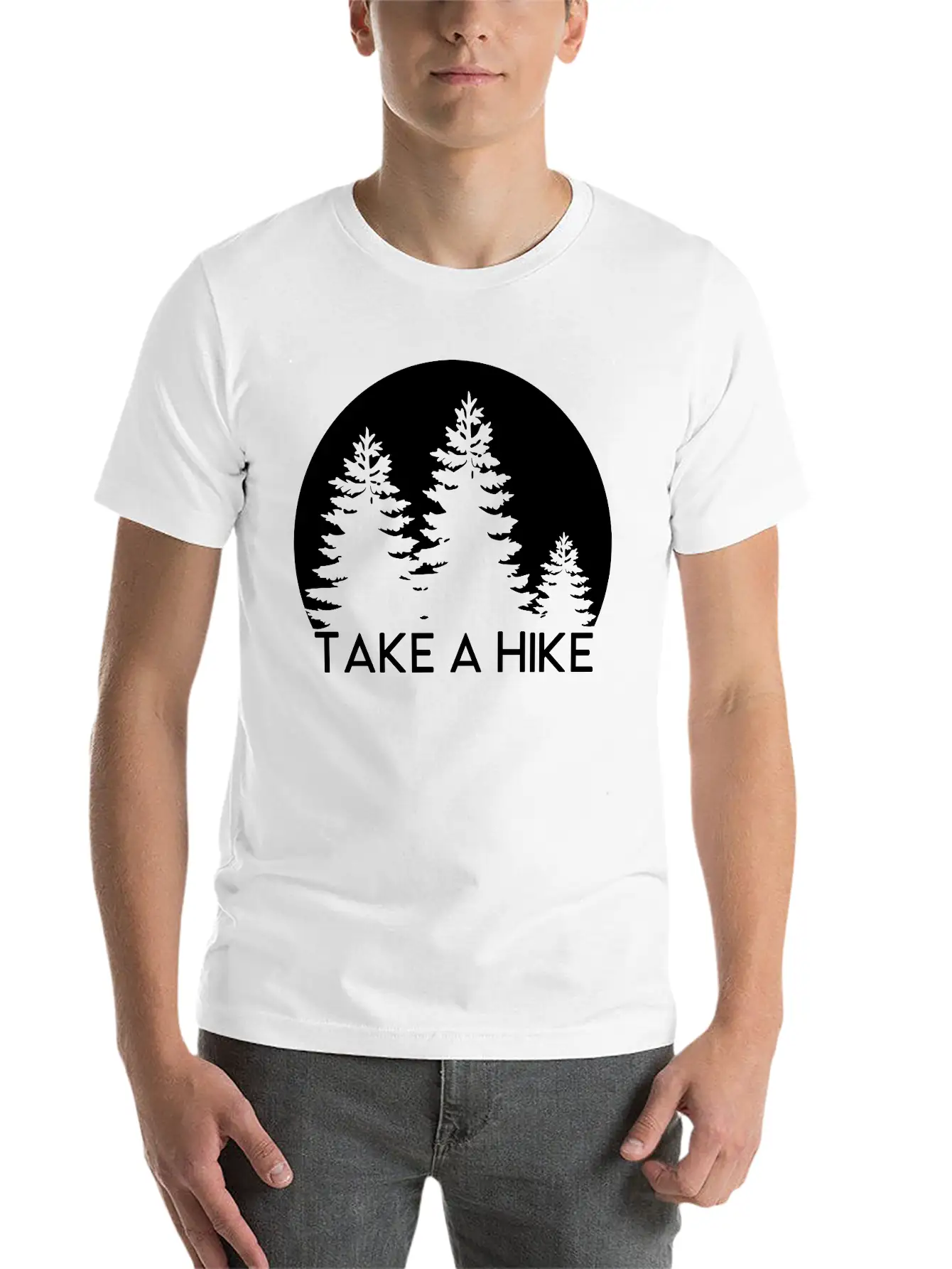 Take A Hike, Nature, Adventure, Explore, Hiking Basic Graphic T-Shirt – Daily Comfort In Soft Cotton