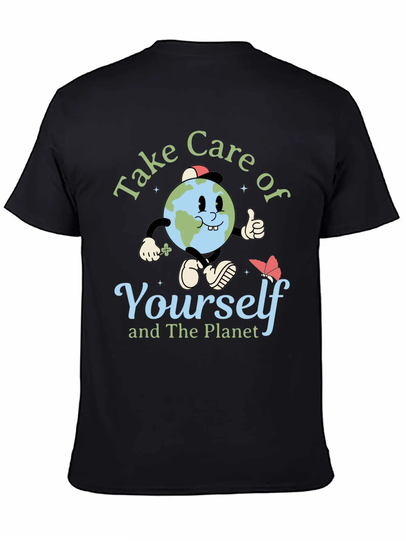 Take Care Of Yourself And The Planet Modern Fit Casual T-Shirt – Clean And Versatile Design