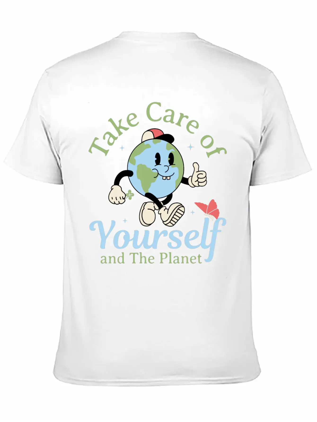 Take Care Of Yourself And The Planet Modern Fit Casual T-Shirt – Clean And Versatile Design