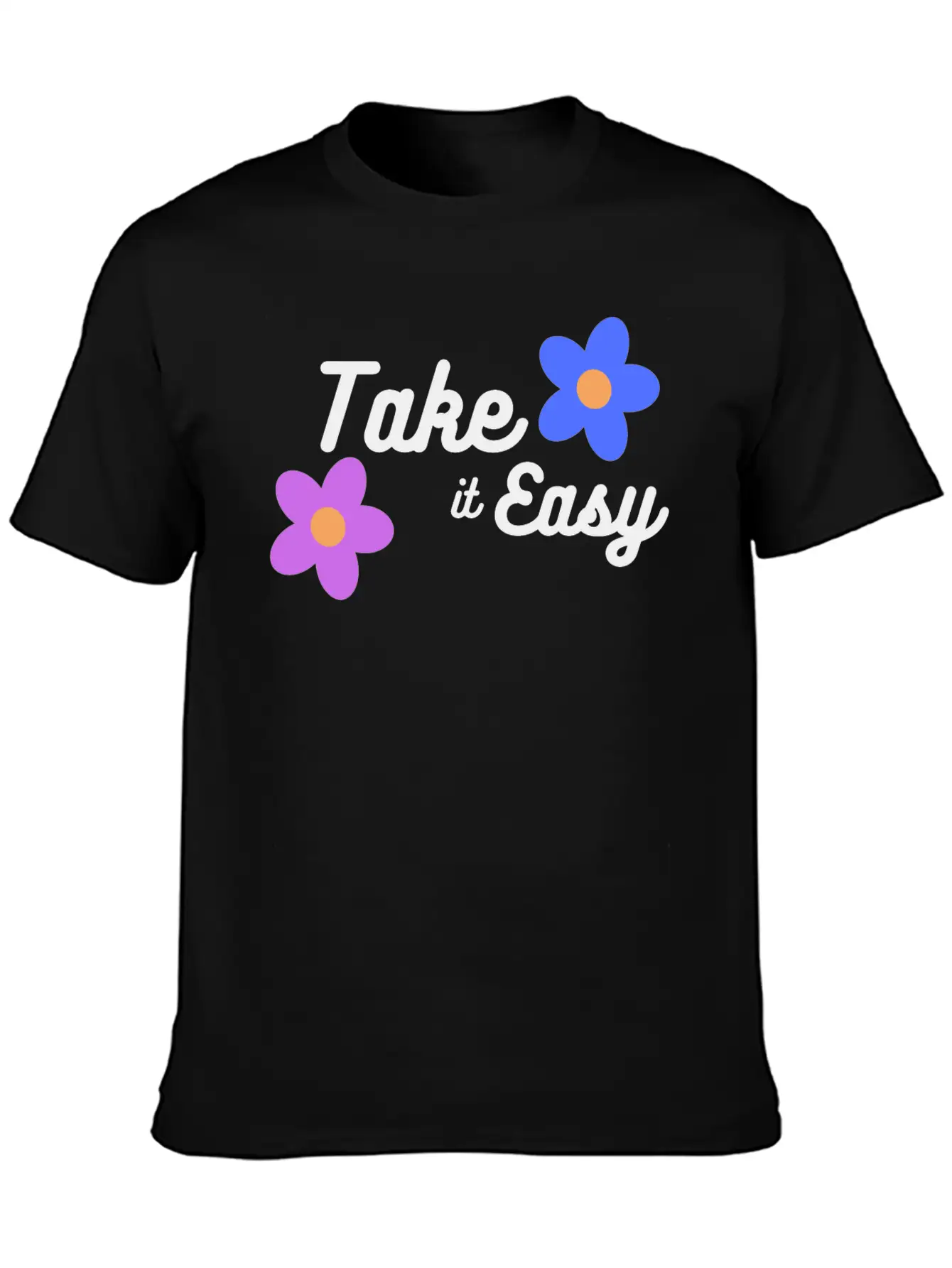 Take It Easy Cute And Cool Gift /design T-shirt Classic Fit Graphic Tee For Daily Comfort – Unisex Cotton Shirt
