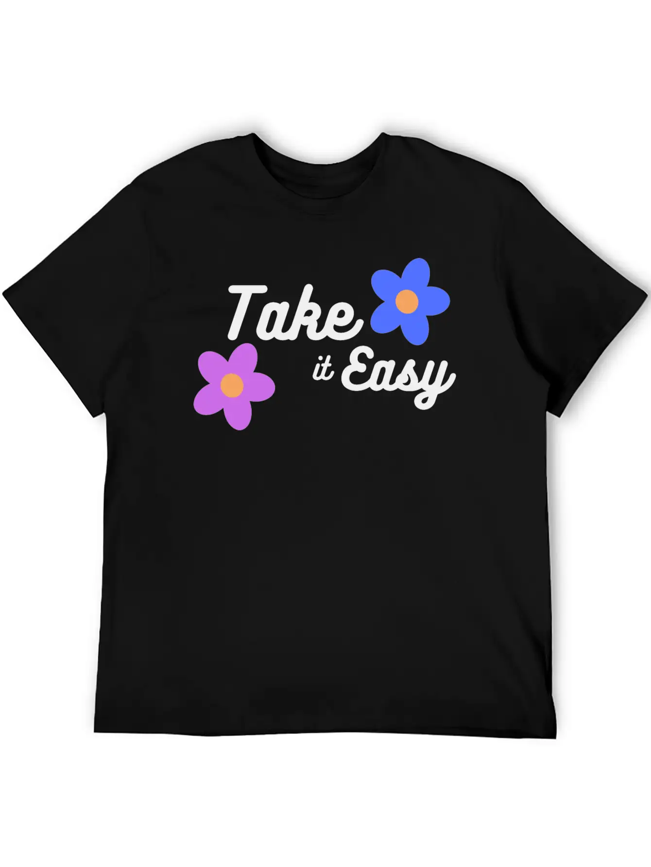 Take It Easy Cute And Cool Gift /design T-shirt Classic Fit Graphic Tee For Daily Comfort – Unisex Cotton Shirt