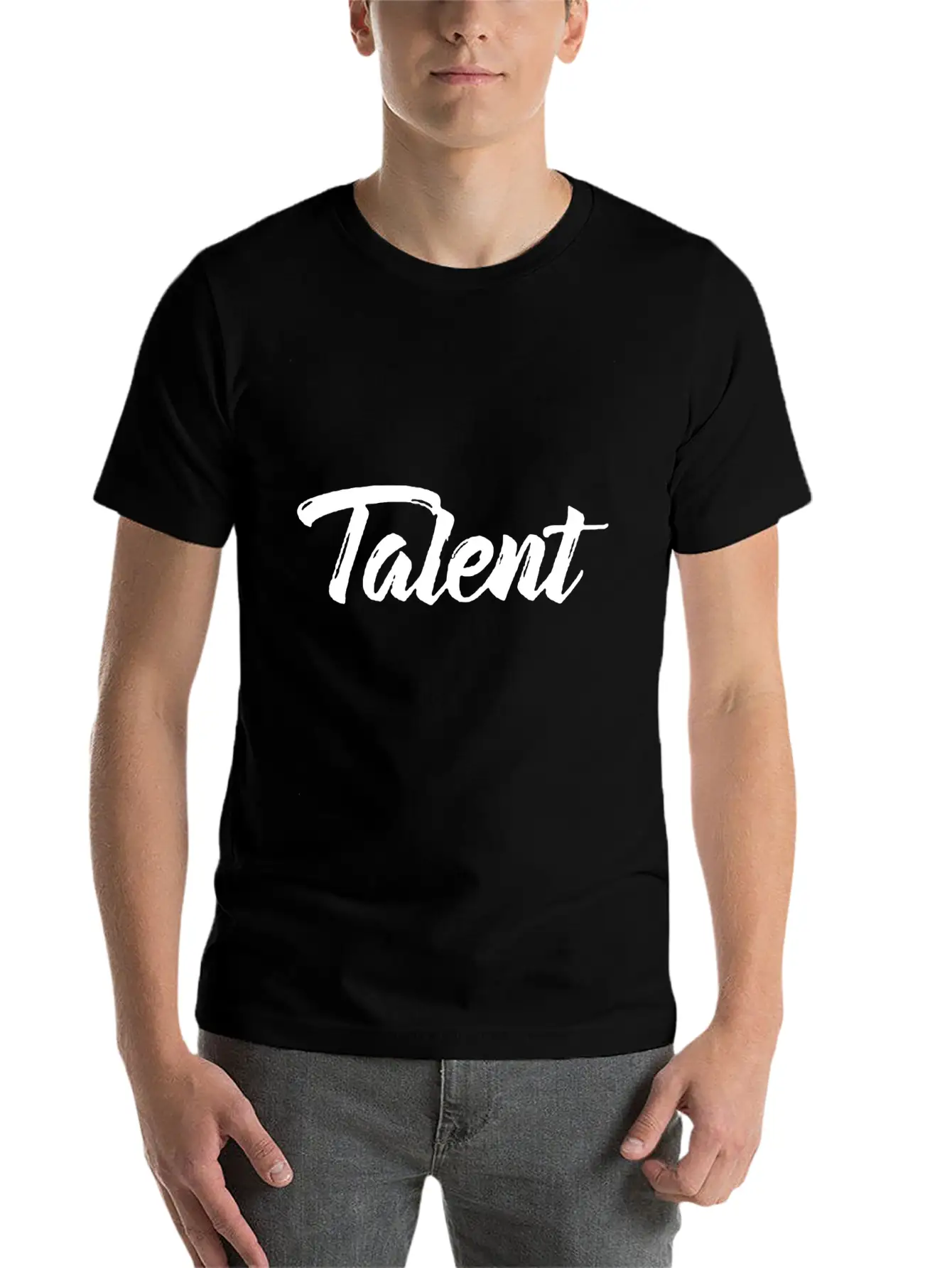 Talent Typography Funny Unisex Casual T-Shirt – Clean Design For Daily Comfort