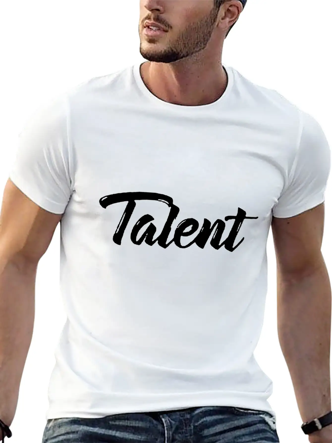 Talent Typography Funny Unisex Casual T-Shirt – Clean Design For Daily Comfort