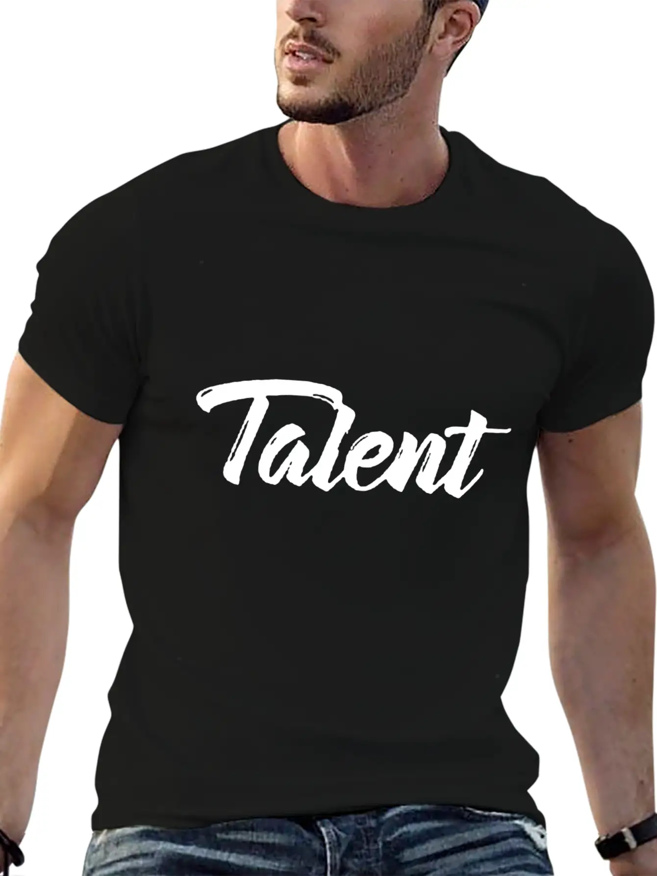 Talent Typography Funny Unisex Casual T-Shirt – Clean Design For Daily Comfort