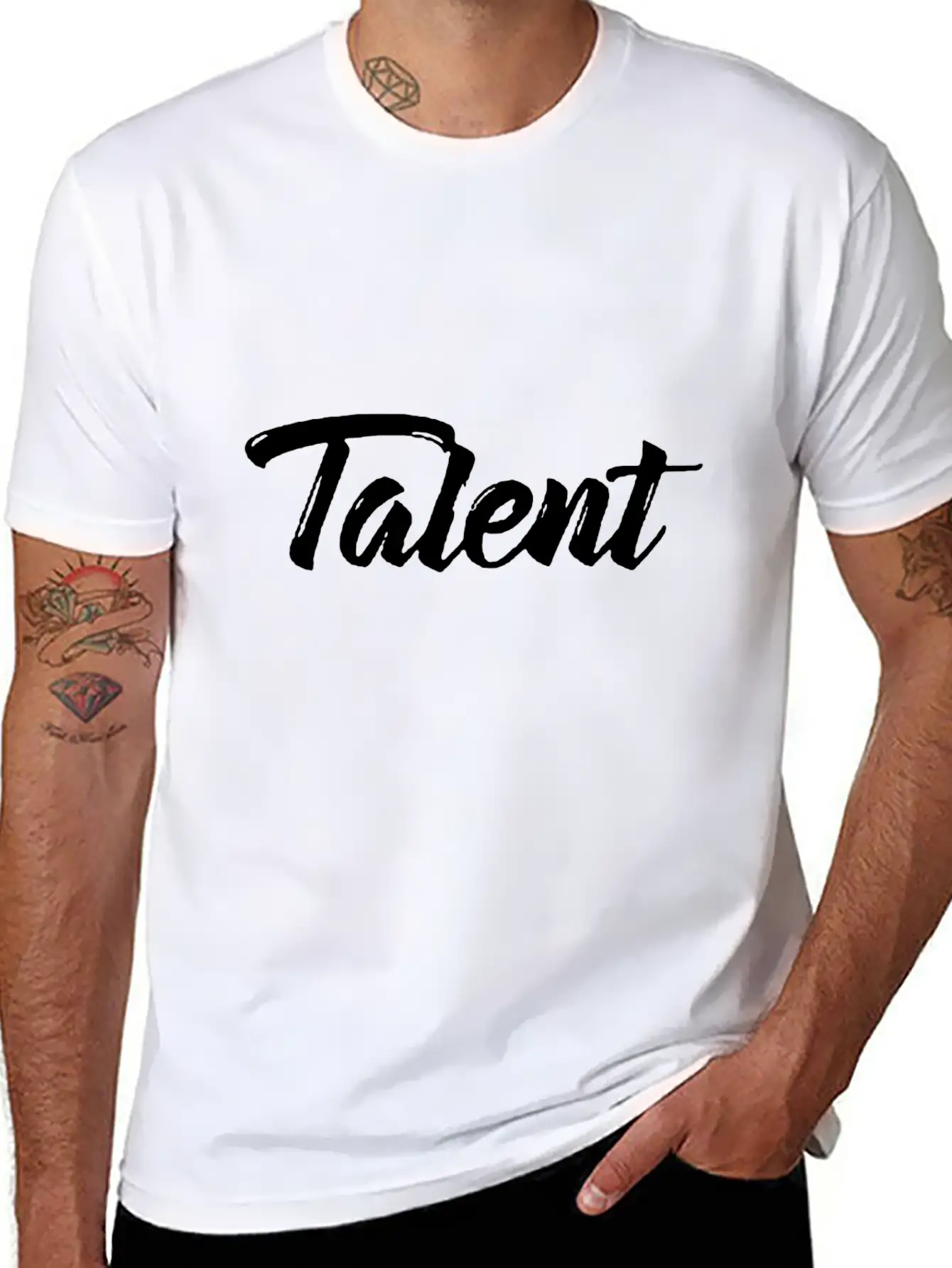 Talent Typography Funny Unisex Casual T-Shirt – Clean Design For Daily Comfort