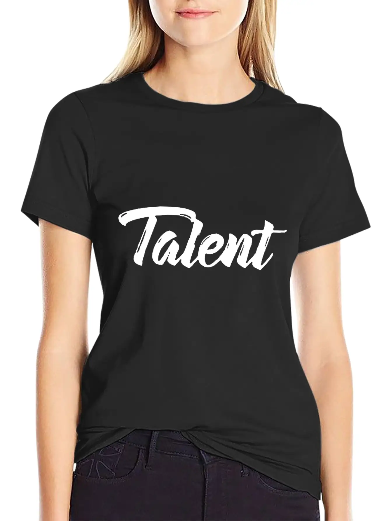Talent Typography Funny Unisex Casual T-Shirt – Clean Design For Daily Comfort