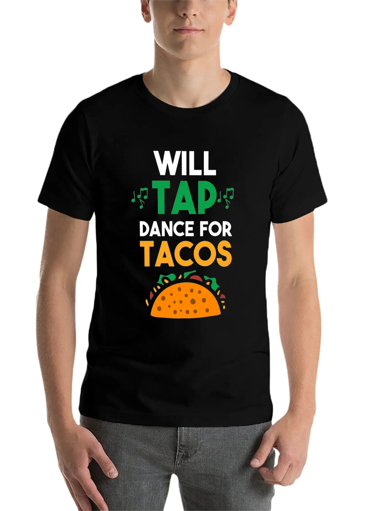 Tap Dance Feet Stomp Rhythm Taco Lover Soft Cotton Short Sleeve Tee – Unisex Wardrobe Staple