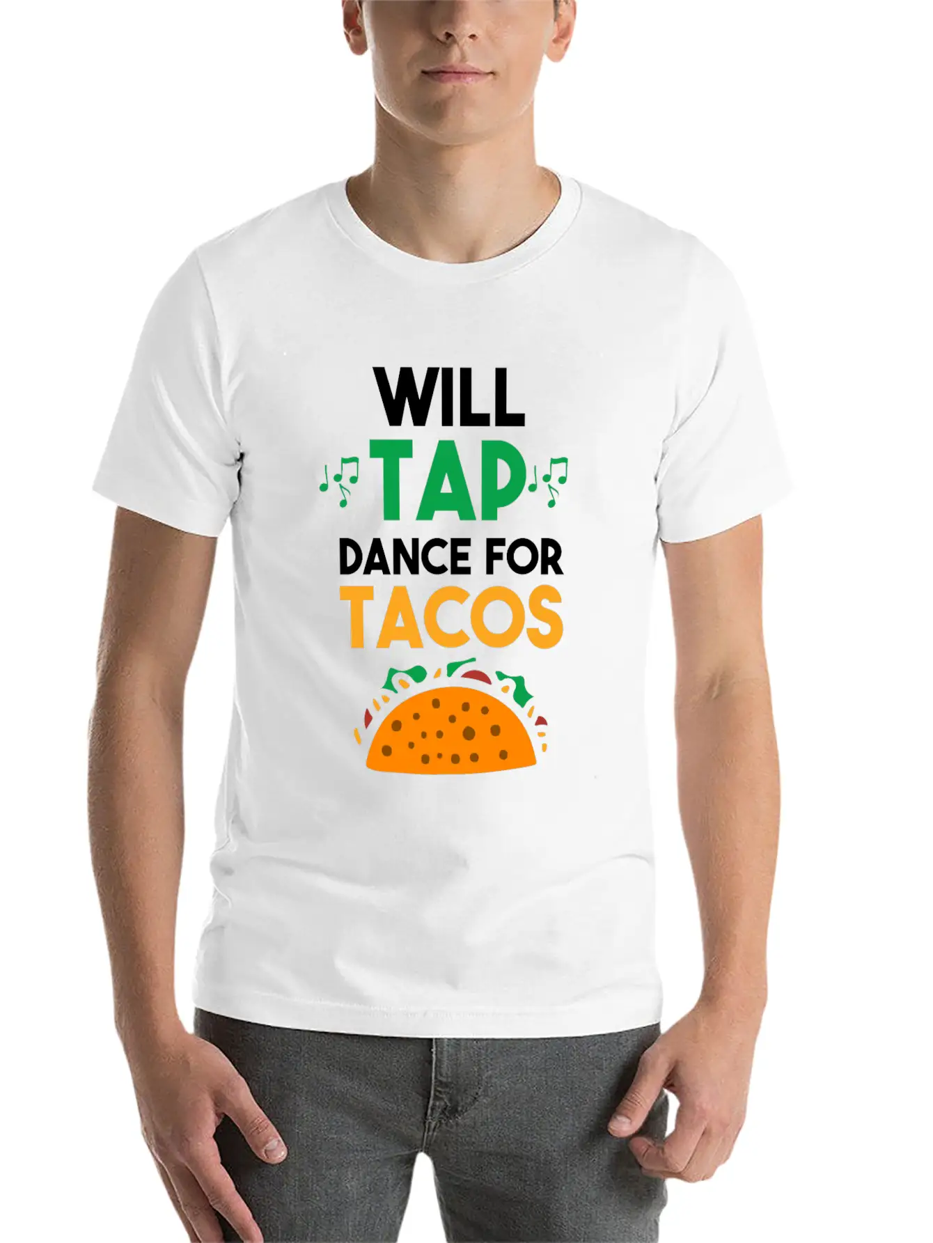 Tap Dance Feet Stomp Rhythm Taco Lover Soft Cotton Short Sleeve Tee – Unisex Wardrobe Staple