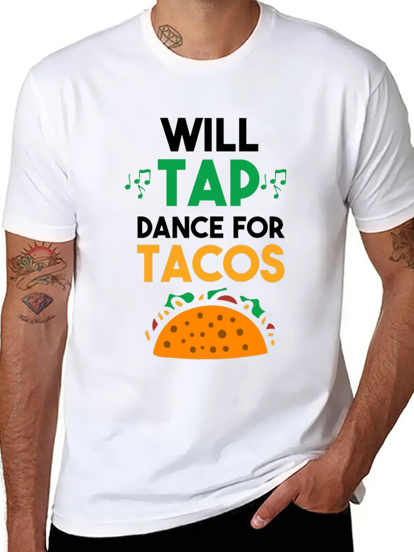Tap Dance Feet Stomp Rhythm Taco Lover Soft Cotton Short Sleeve Tee – Unisex Wardrobe Staple