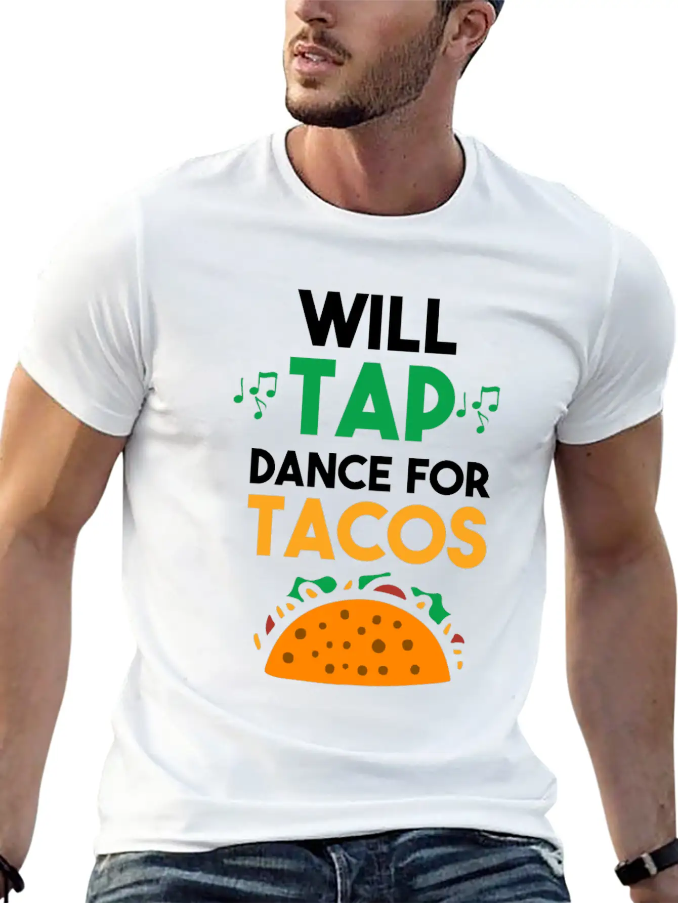 Tap Dance Feet Stomp Rhythm Taco Lover Soft Cotton Short Sleeve Tee – Unisex Wardrobe Staple