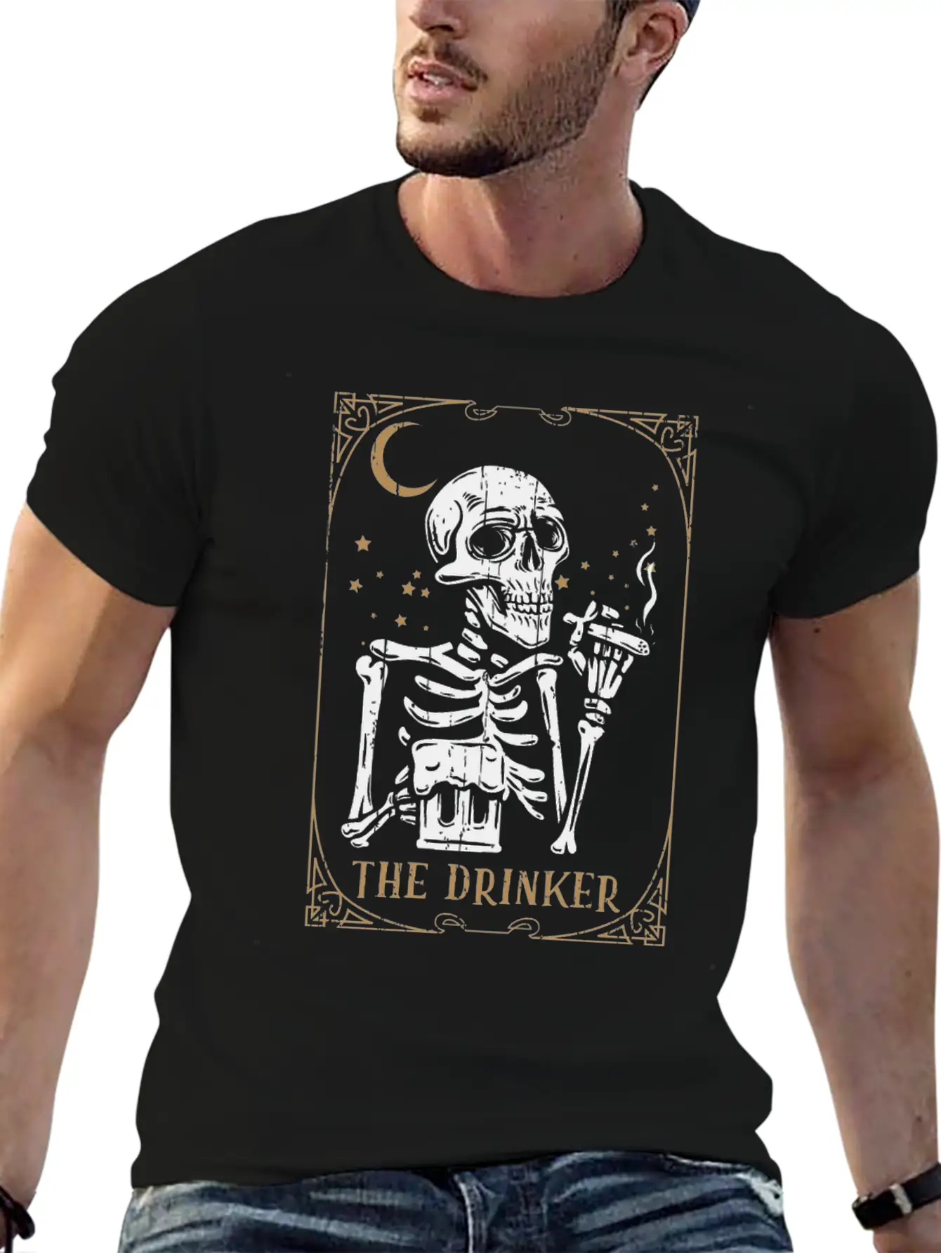Tarot Card Occult Club Gothic Vice Drinker Soft Cotton Short Sleeve Tee – Unisex Wardrobe Staple