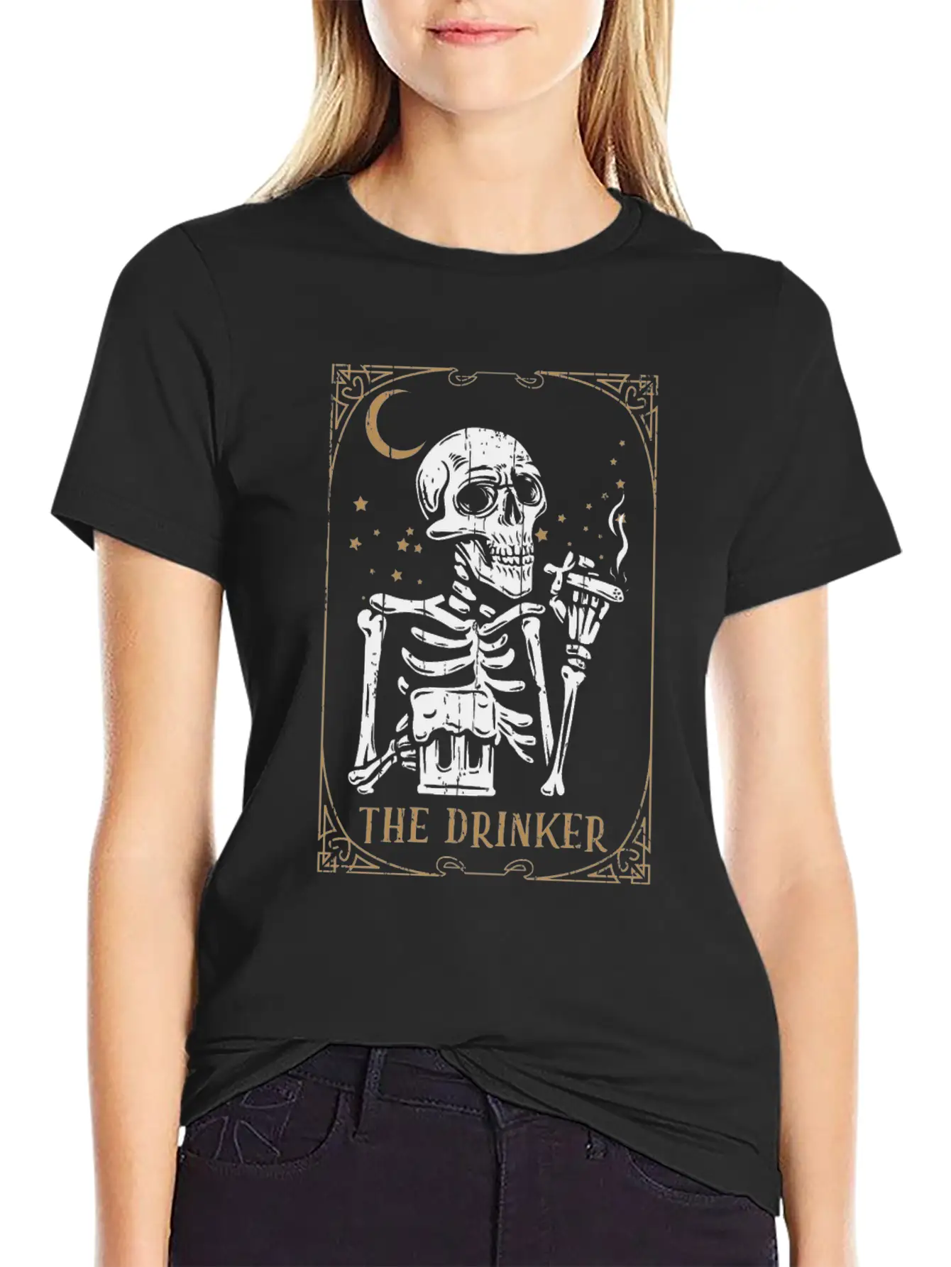 Tarot Card Occult Club Gothic Vice Drinker Soft Cotton Short Sleeve Tee – Unisex Wardrobe Staple