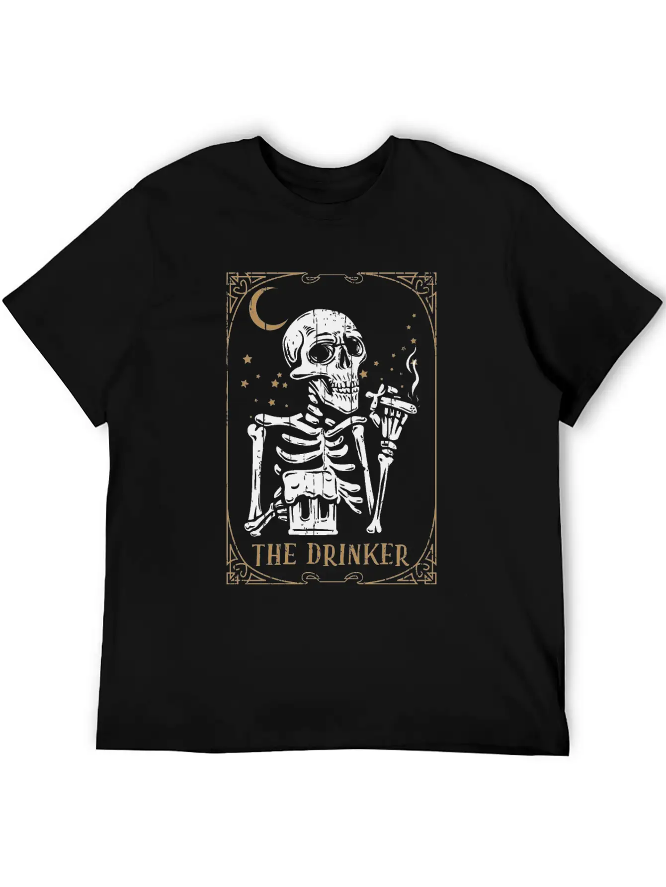 Tarot Card Occult Club Gothic Vice Drinker Soft Cotton Short Sleeve Tee – Unisex Wardrobe Staple