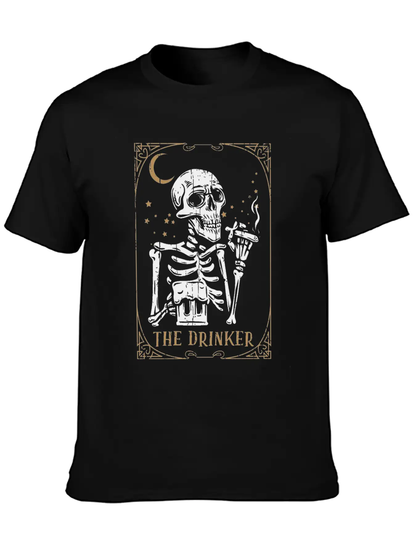 Tarot Card Occult Club Gothic Vice Drinker Soft Cotton Short Sleeve Tee – Unisex Wardrobe Staple