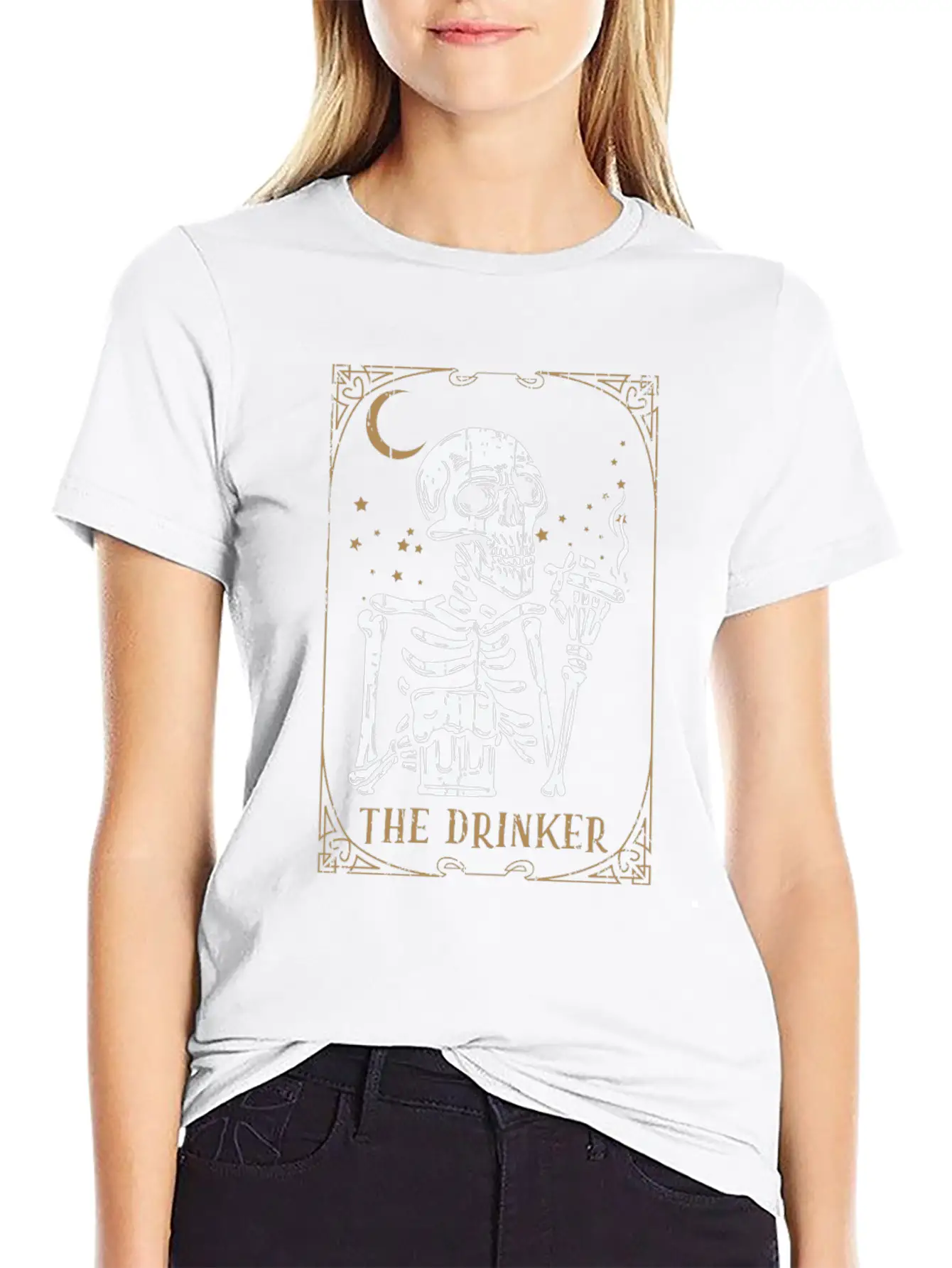 Tarot Card Occult Club Gothic Vice Drinker Soft Cotton Short Sleeve Tee – Unisex Wardrobe Staple