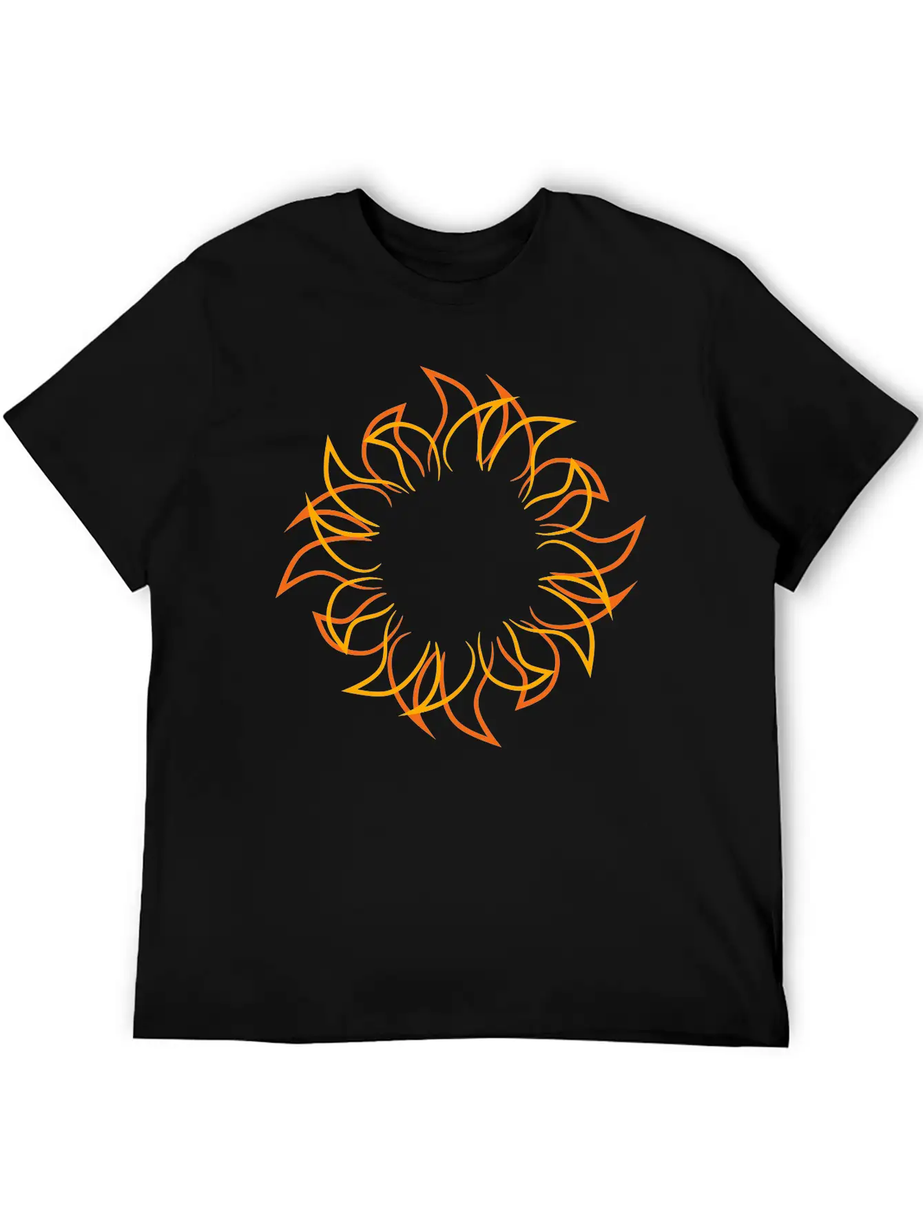 Tattoo Design Cool Stylish Sun Flames Sun Classic Fit Graphic Tee For Daily Comfort – Unisex Cotton Shirt