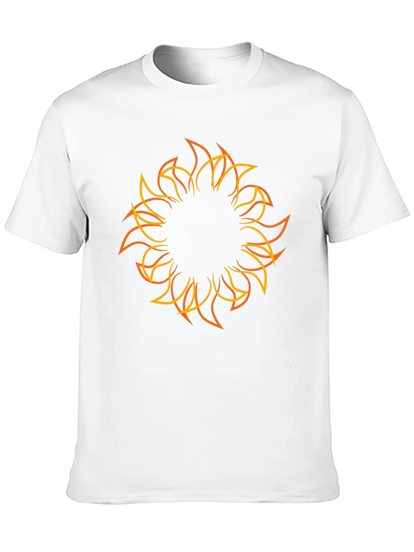 Tattoo Design Cool Stylish Sun Flames Sun Classic Fit Graphic Tee For Daily Comfort – Unisex Cotton Shirt