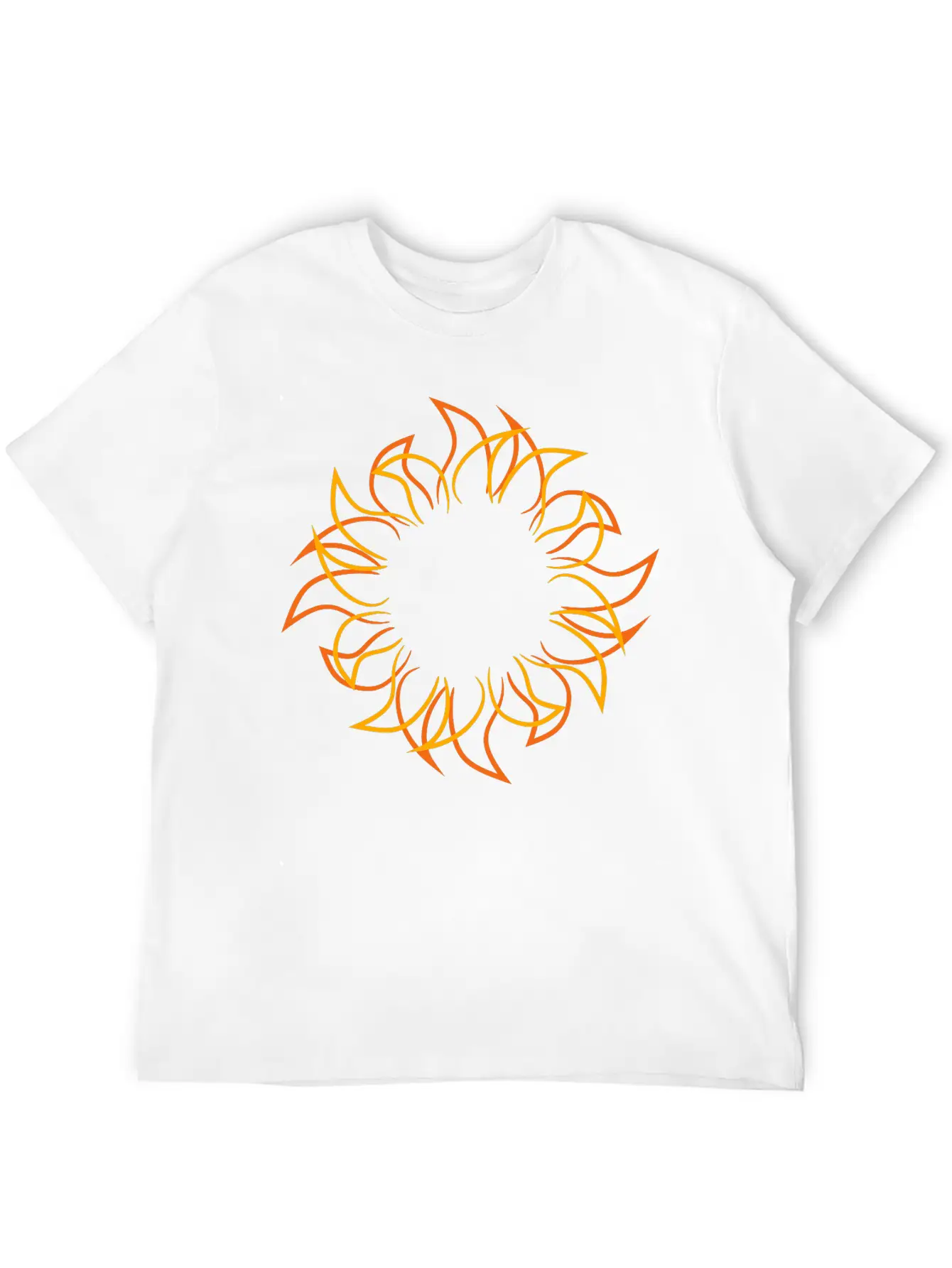 Tattoo Design Cool Stylish Sun Flames Sun Classic Fit Graphic Tee For Daily Comfort – Unisex Cotton Shirt