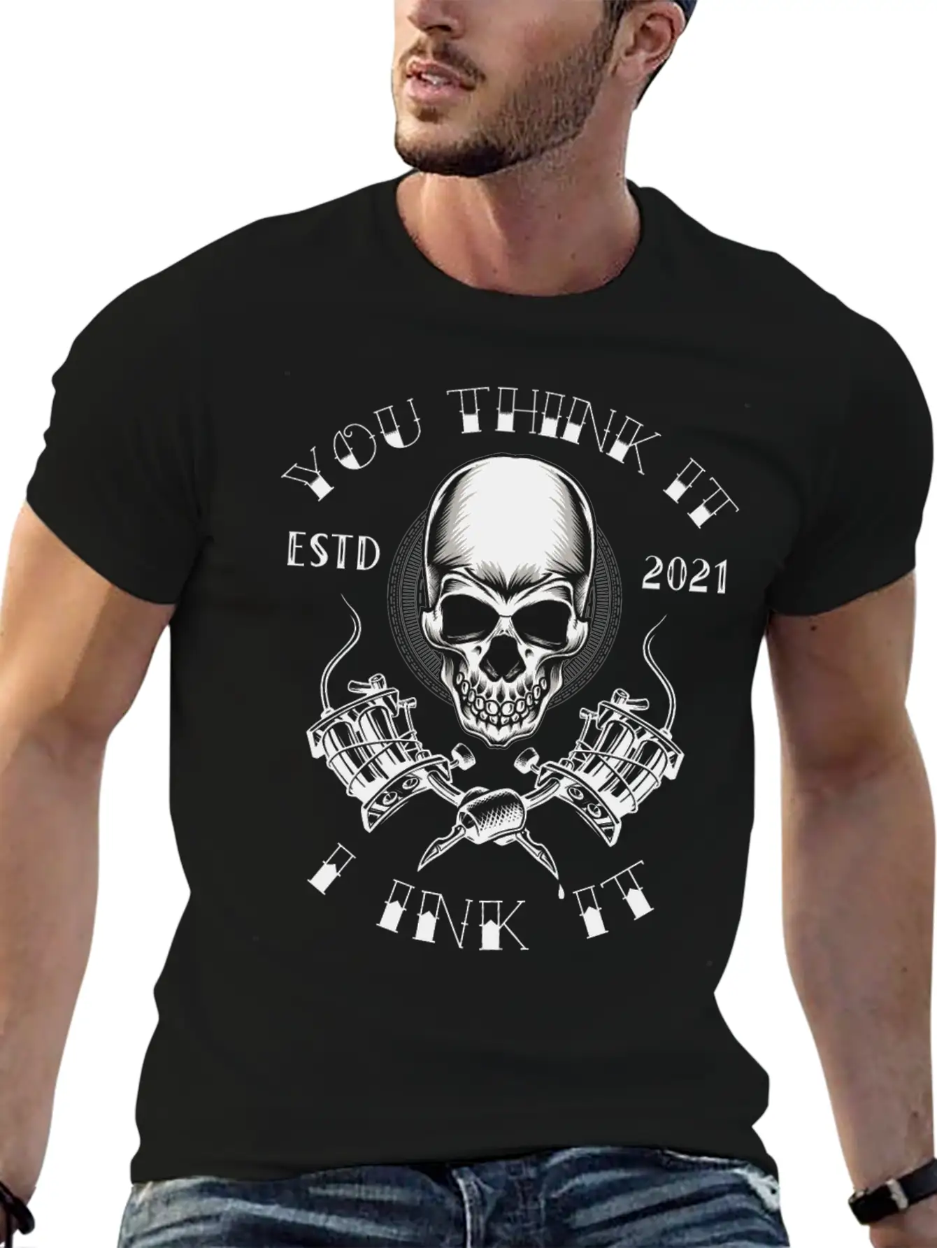 Tattoo Skull Inked Ink Tattoo Saying Quote Memes Lightweight Cotton T-Shirt – Daily Comfort Graphic Shirt