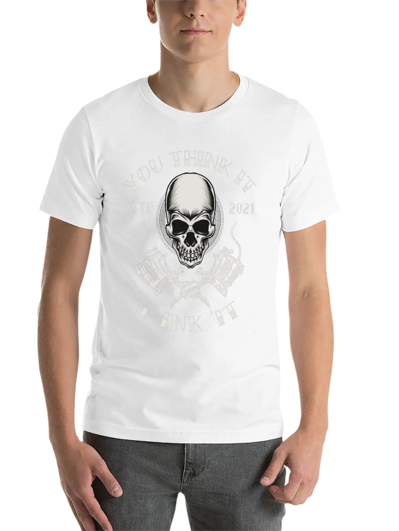 Tattoo Skull Inked Ink Tattoo Saying Quote Memes Lightweight Cotton T-Shirt – Daily Comfort Graphic Shirt