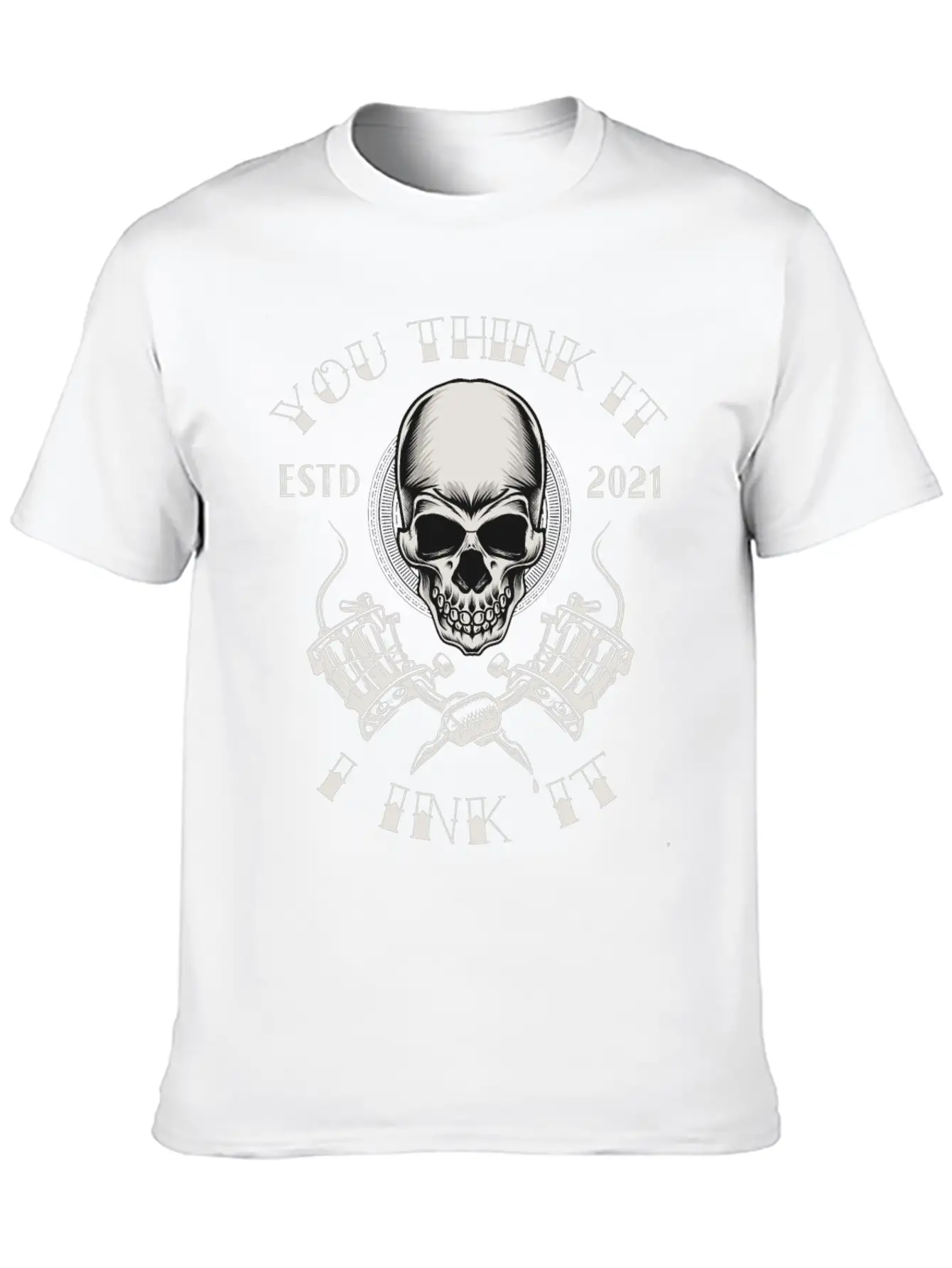 Tattoo Skull Inked Ink Tattoo Saying Quote Memes Lightweight Cotton T-Shirt – Daily Comfort Graphic Shirt