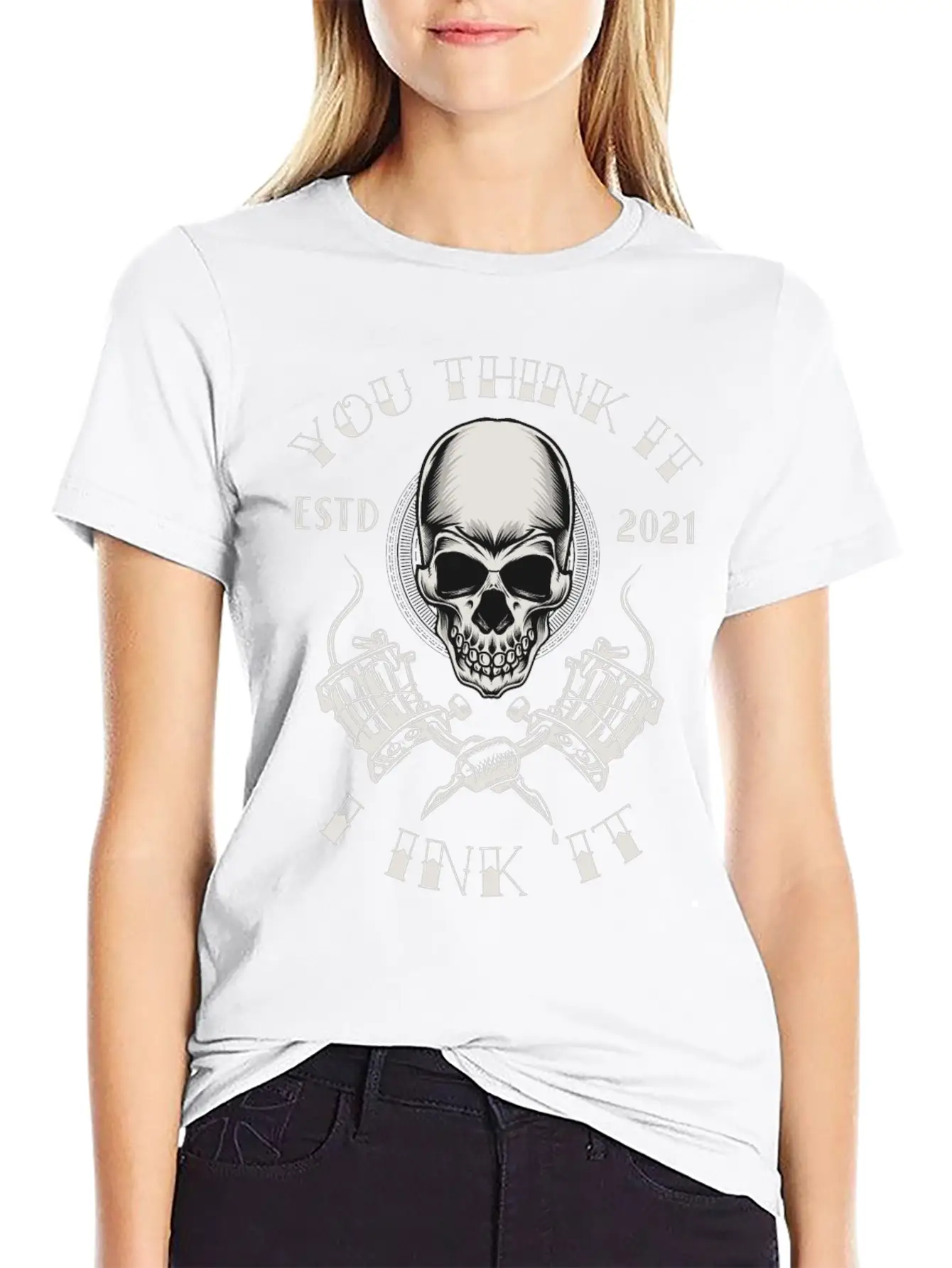Tattoo Skull Inked Ink Tattoo Saying Quote Memes Lightweight Cotton T-Shirt – Daily Comfort Graphic Shirt