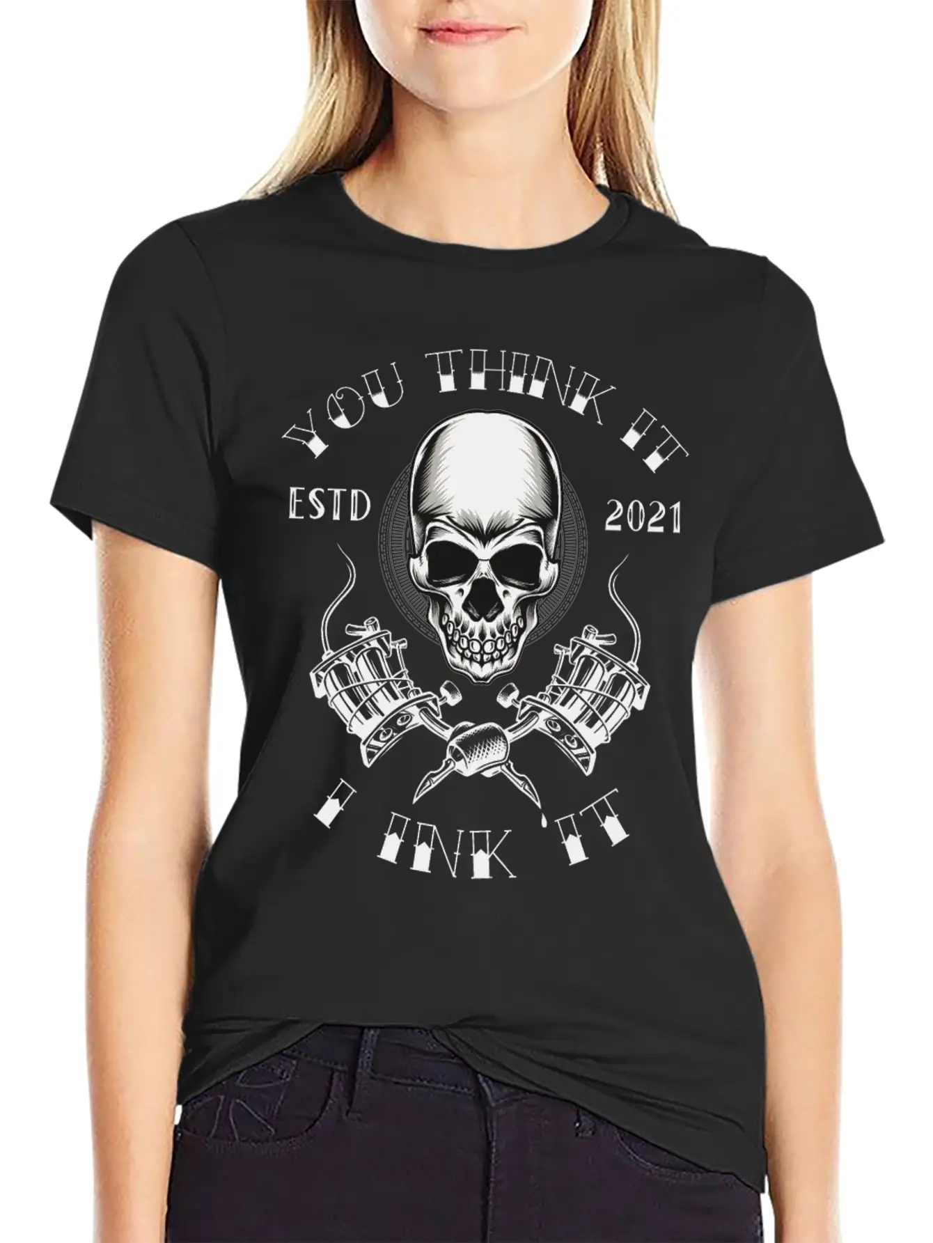 Tattoo Skull Inked Ink Tattoo Saying Quote Memes Lightweight Cotton T-Shirt – Daily Comfort Graphic Shirt