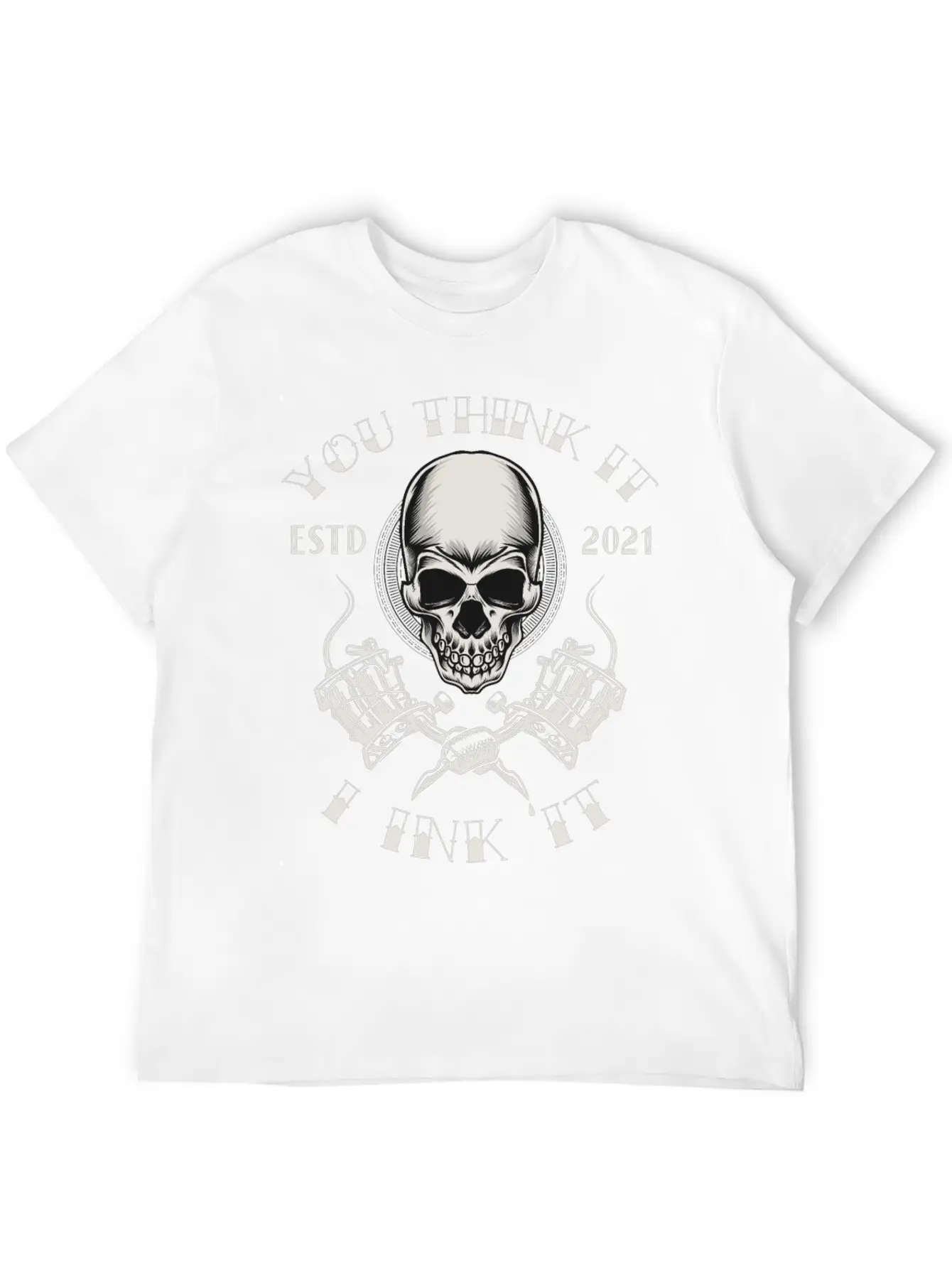 Tattoo Skull Inked Ink Tattoo Saying Quote Memes Lightweight Cotton T-Shirt – Daily Comfort Graphic Shirt