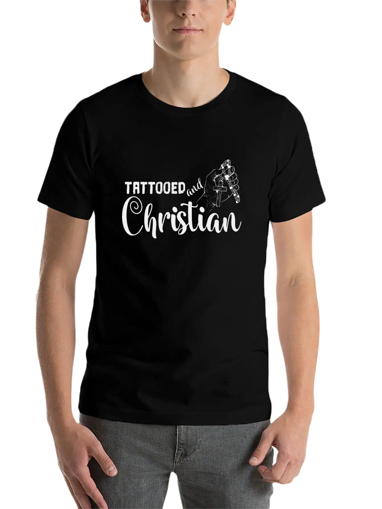 Tattooed And Christian Tattoo Basic Graphic T-Shirt – Daily Comfort In Soft Cotton