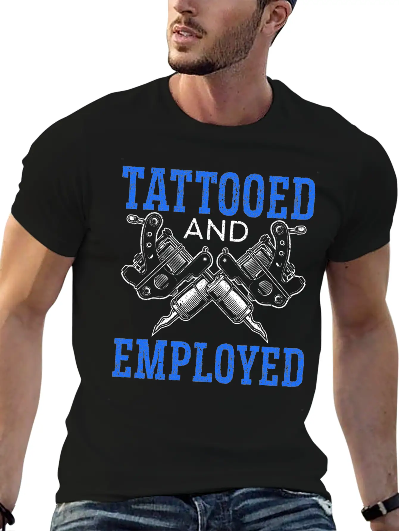 Tattooed And Employed Tattoo Tattooing Ink Junkie Modern Fit Casual T-Shirt – Clean And Versatile Design