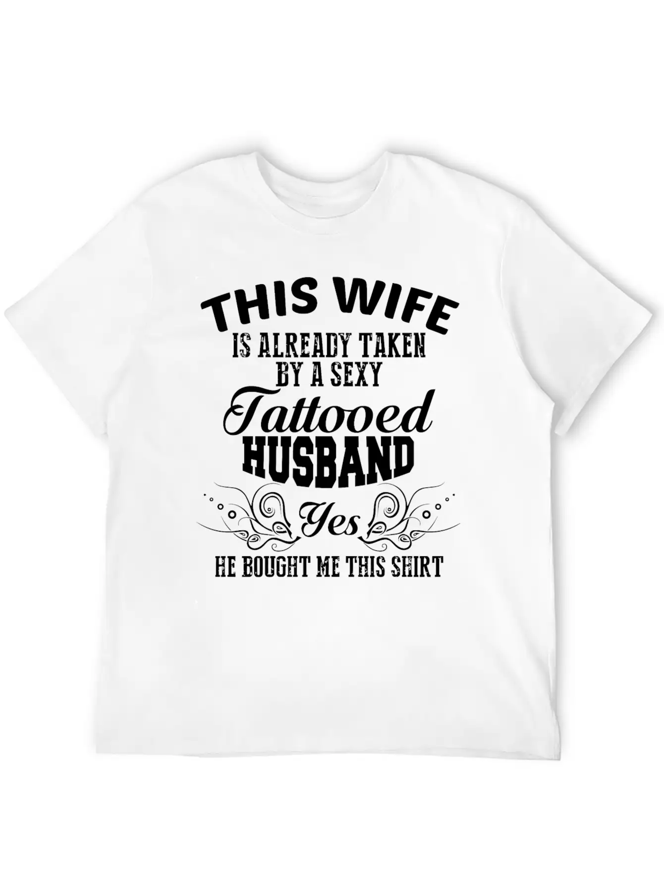 Tattooed Husband - Tattooed Husband T Shirt Lightweight Cotton T-Shirt – Daily Comfort Graphic Shirt