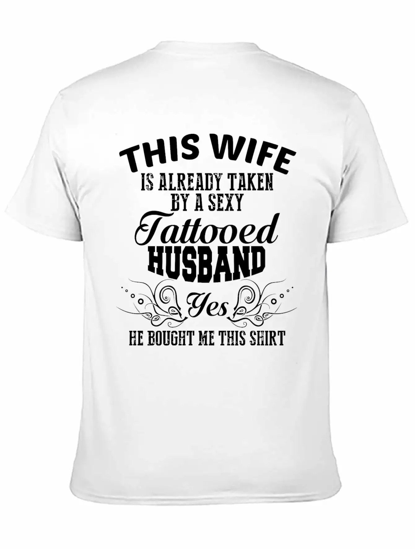 Tattooed Husband - Tattooed Husband T Shirt Lightweight Cotton T-Shirt – Daily Comfort Graphic Shirt