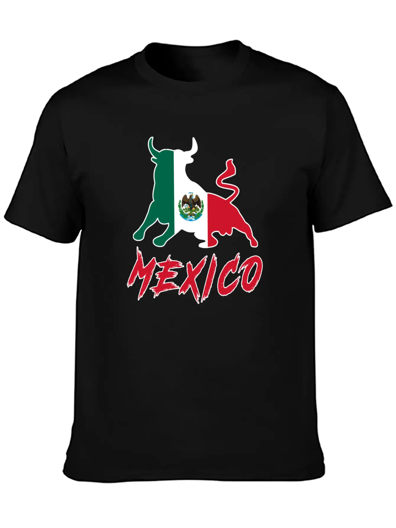 Taurus Mexico With National Flag / Gift Bull Unisex Casual T-Shirt – Clean Design For Daily Comfort