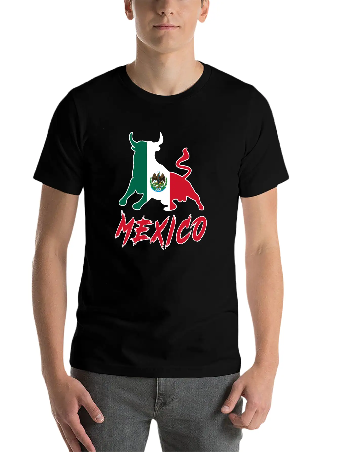 Taurus Mexico With National Flag / Gift Bull Unisex Casual T-Shirt – Clean Design For Daily Comfort