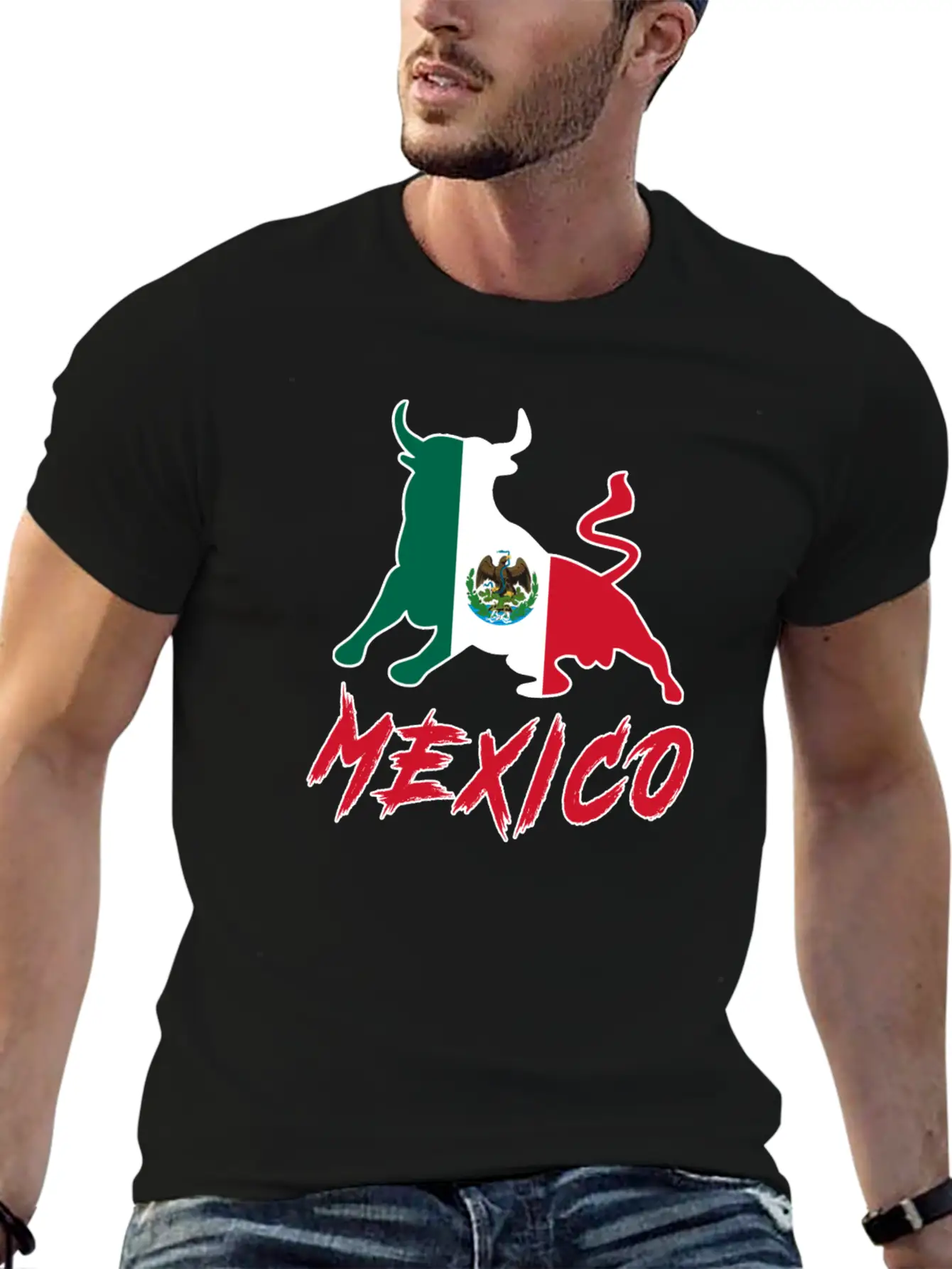 Taurus Mexico With National Flag / Gift Bull Unisex Casual T-Shirt – Clean Design For Daily Comfort