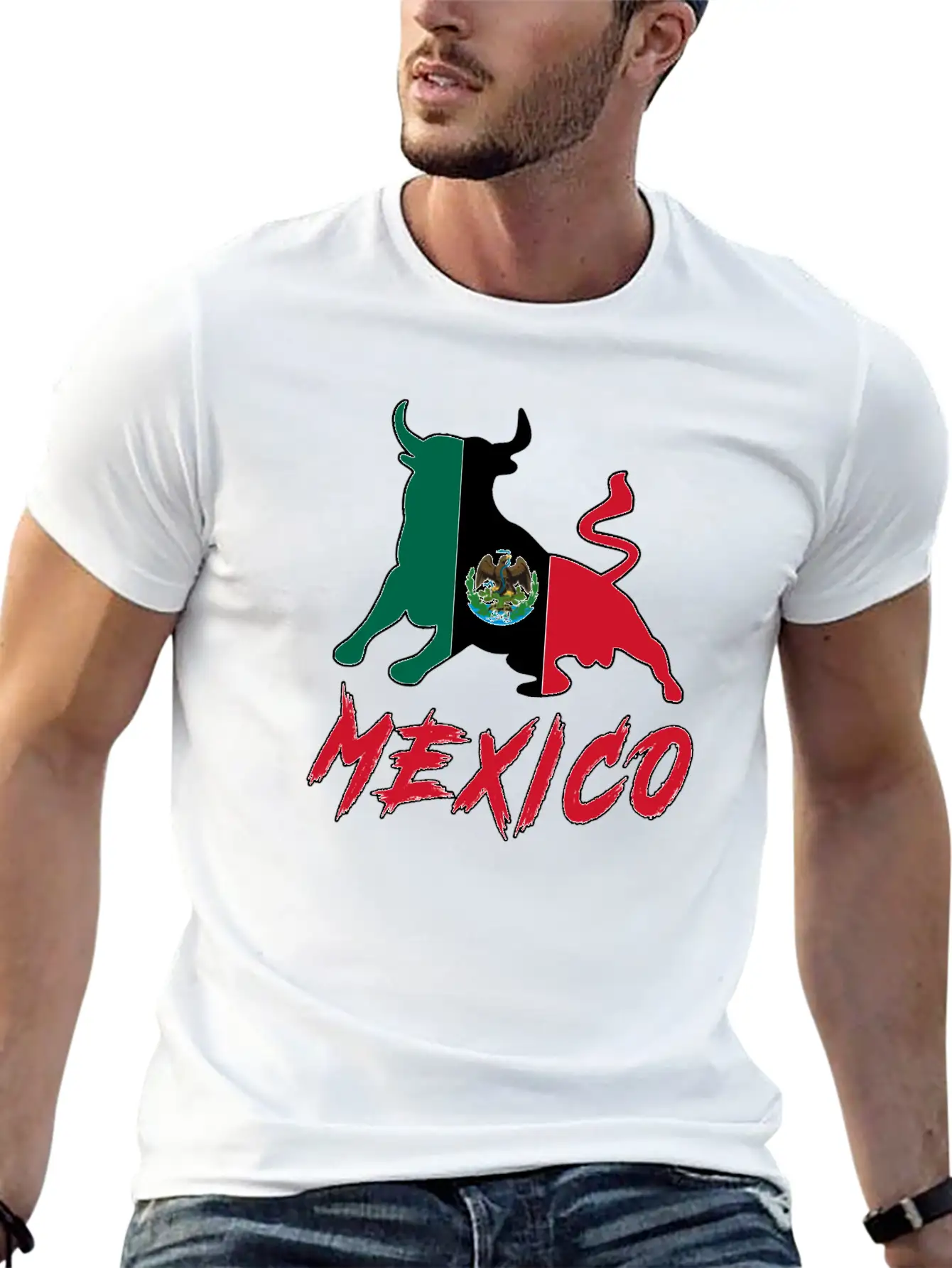 Taurus Mexico With National Flag / Gift Bull Unisex Casual T-Shirt – Clean Design For Daily Comfort