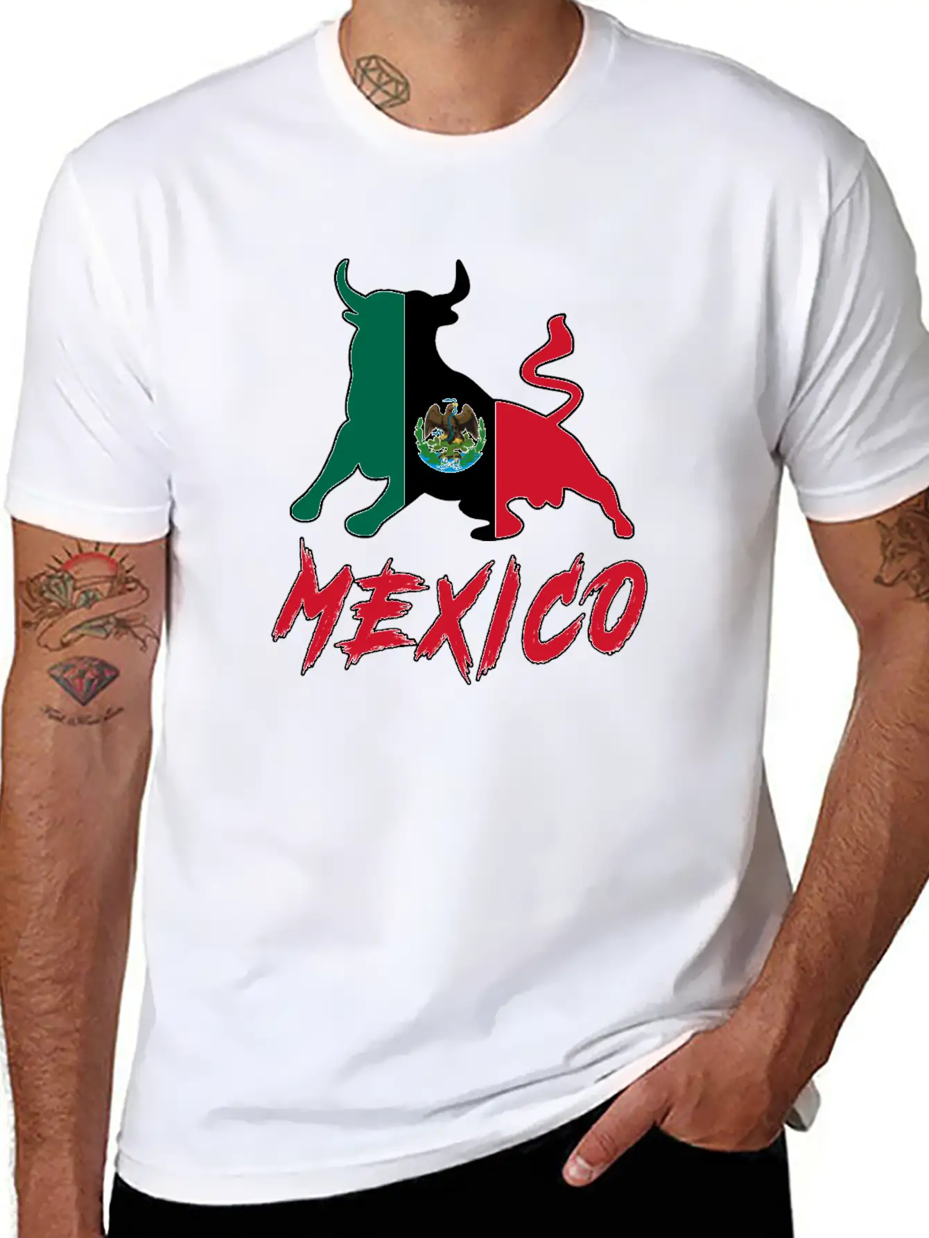 Taurus Mexico With National Flag / Gift Bull Unisex Casual T-Shirt – Clean Design For Daily Comfort