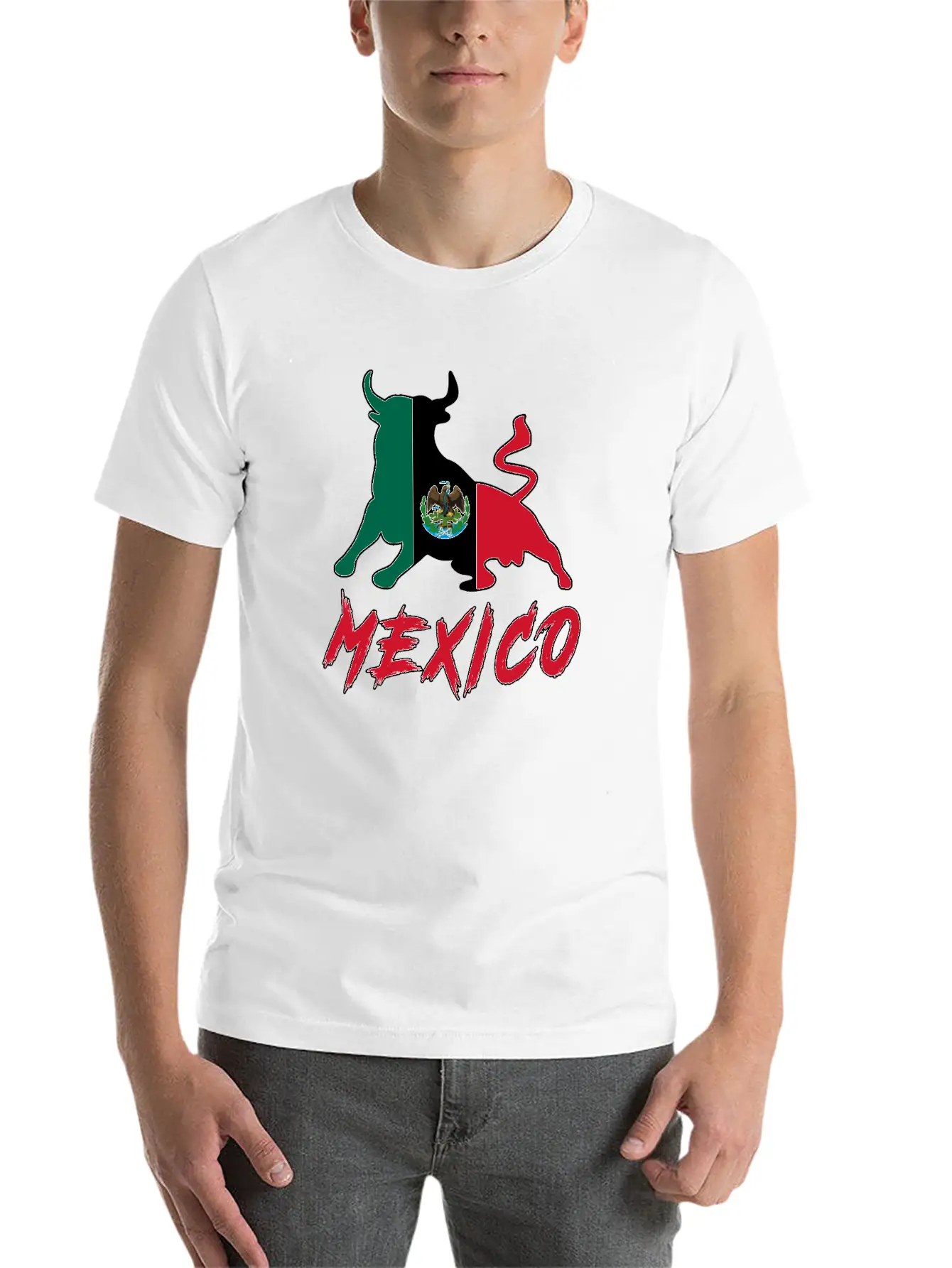Taurus Mexico With National Flag / Gift Bull Unisex Casual T-Shirt – Clean Design For Daily Comfort