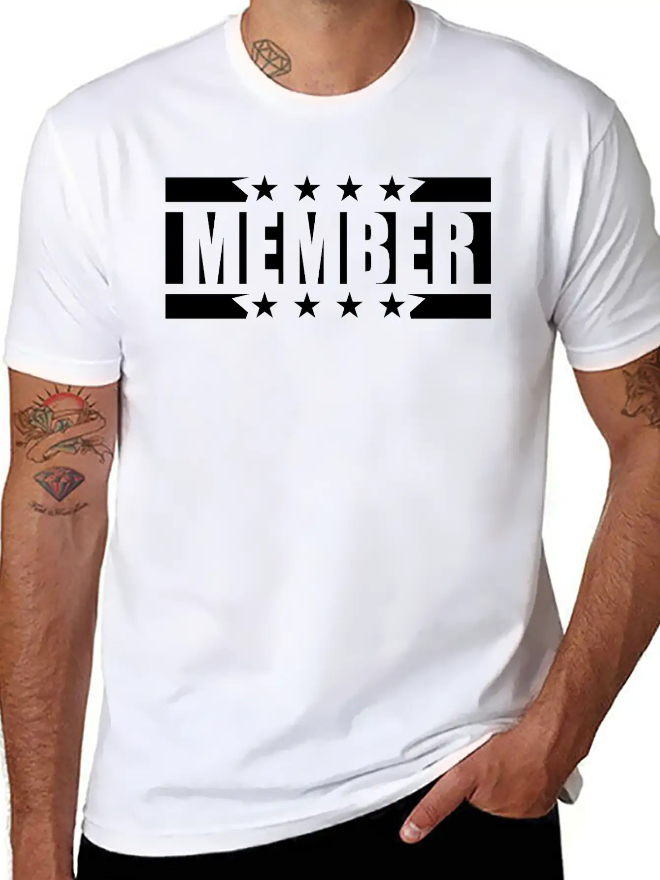 Team Stars Logo Member Team Crew Friends Party Cel Essential Cotton Tee For Daily Outfits – Unisex Style