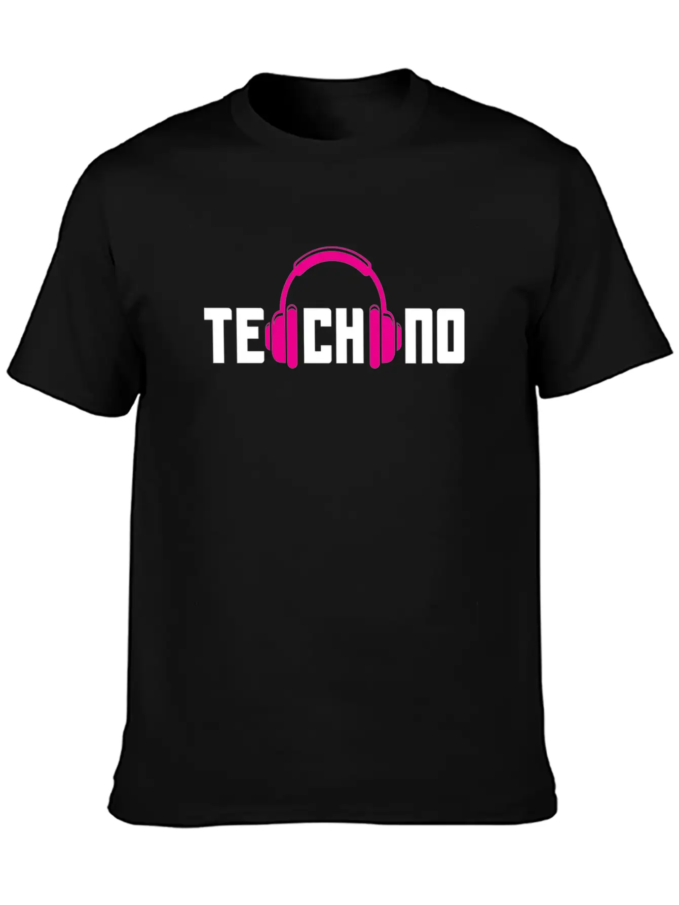 Techno Lover Headphones Vibe Design Basic Graphic T-Shirt – Daily Comfort In Soft Cotton