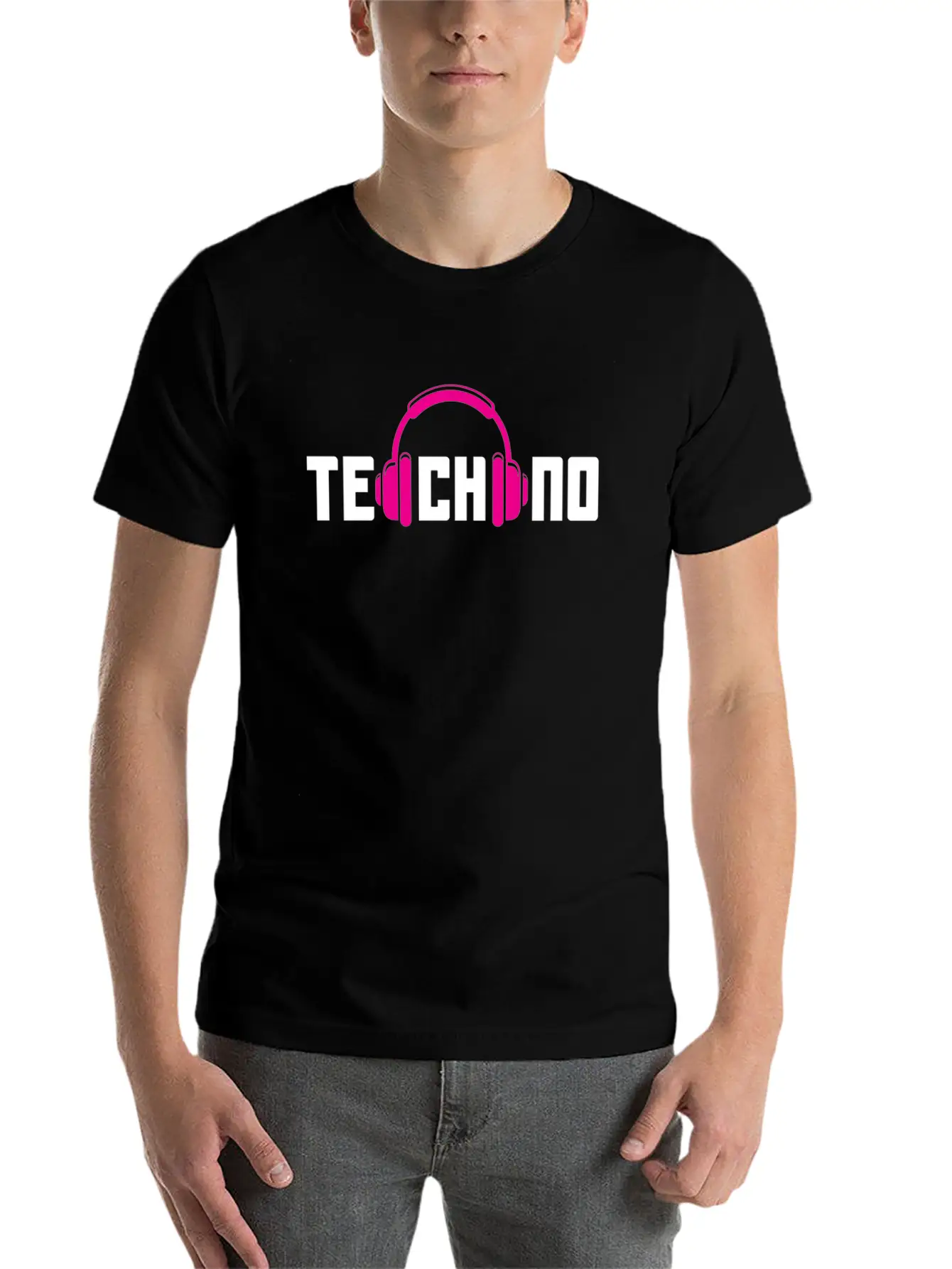 Techno Lover Headphones Vibe Design Basic Graphic T-Shirt – Daily Comfort In Soft Cotton